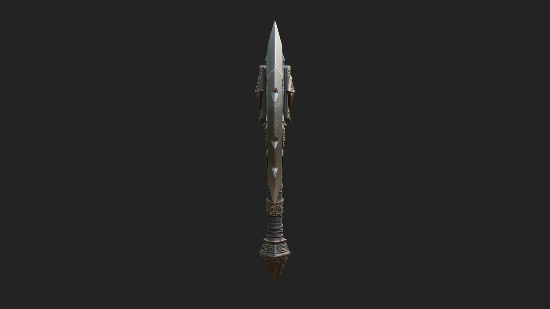 Twin Blade War Axe Model Design 7 3D Print Model 3D Model