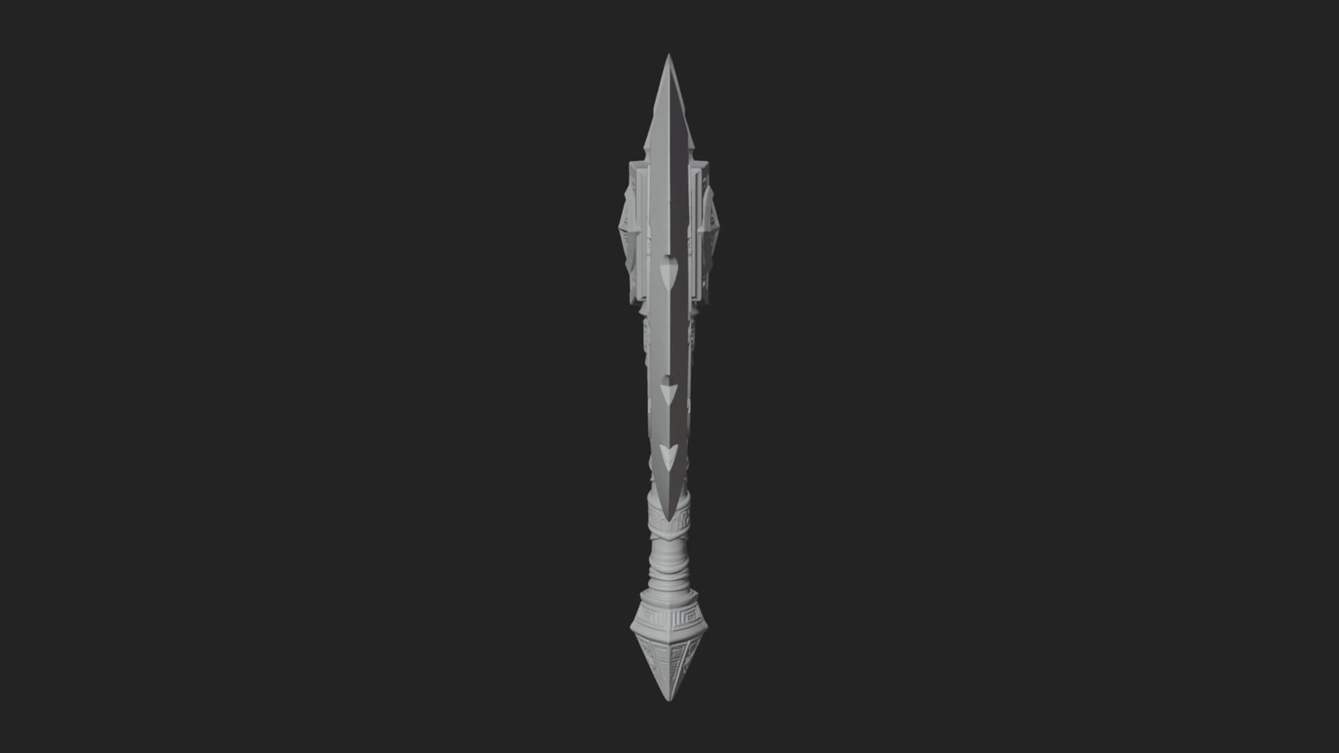 Twin Blade War Axe Model Design 7 3D Print Model 3D Model