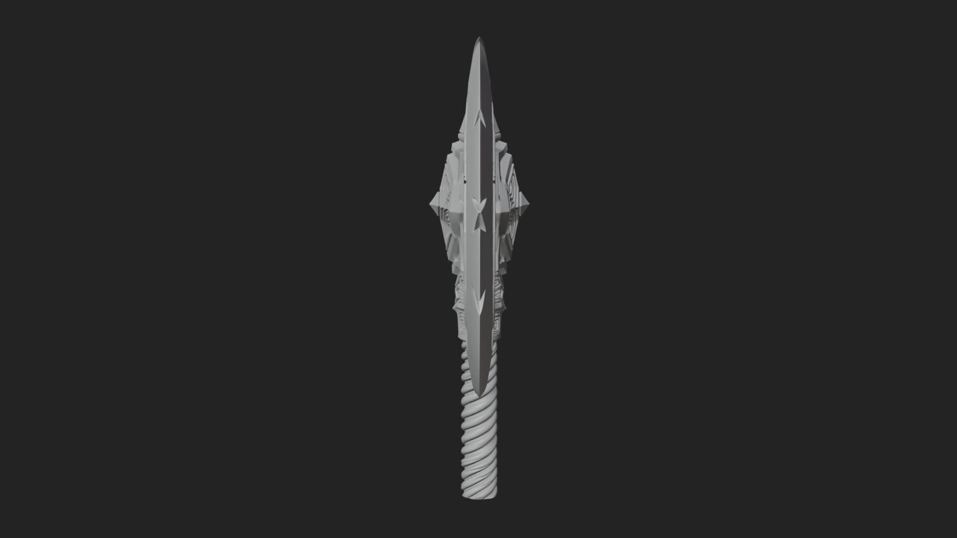 Twin Blade War Axe Model Design 8 3D Print Model 3D Model