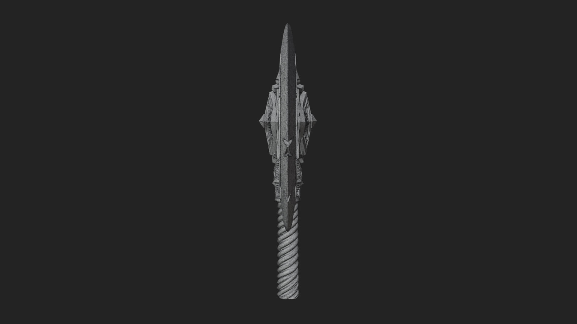 Twin Blade War Axe Model Design 8 3D Print Model 3D Model