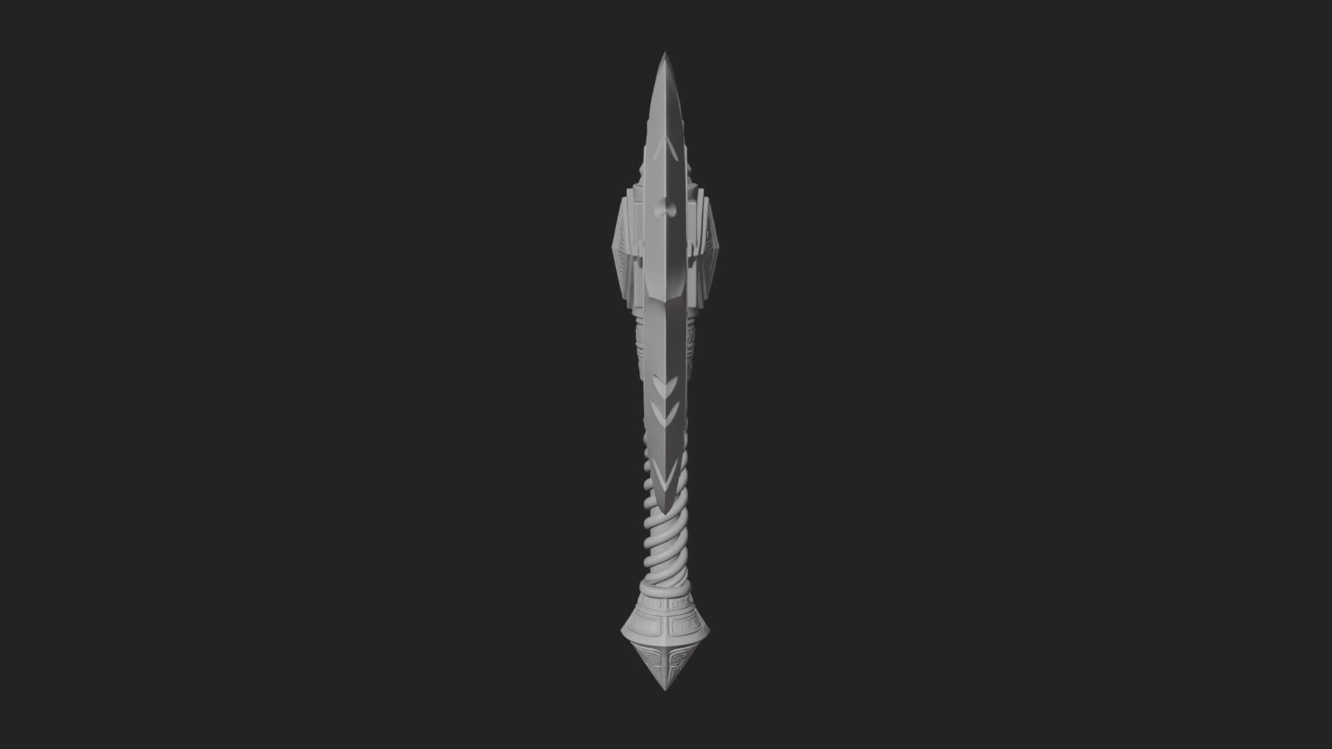 Twin Blade War Axe Model Design 9 3D Print Model 3D Model