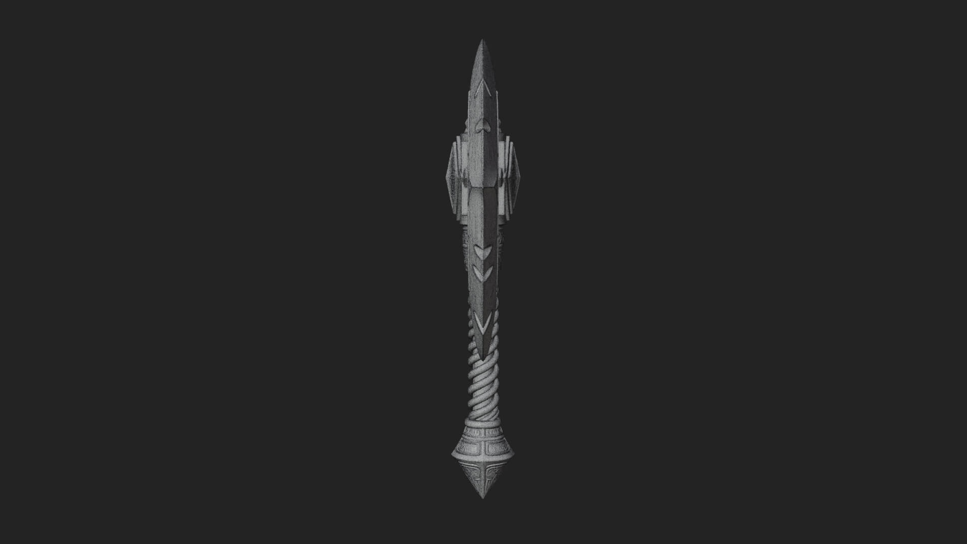 Twin Blade War Axe Model Design 9 3D Print Model 3D Model