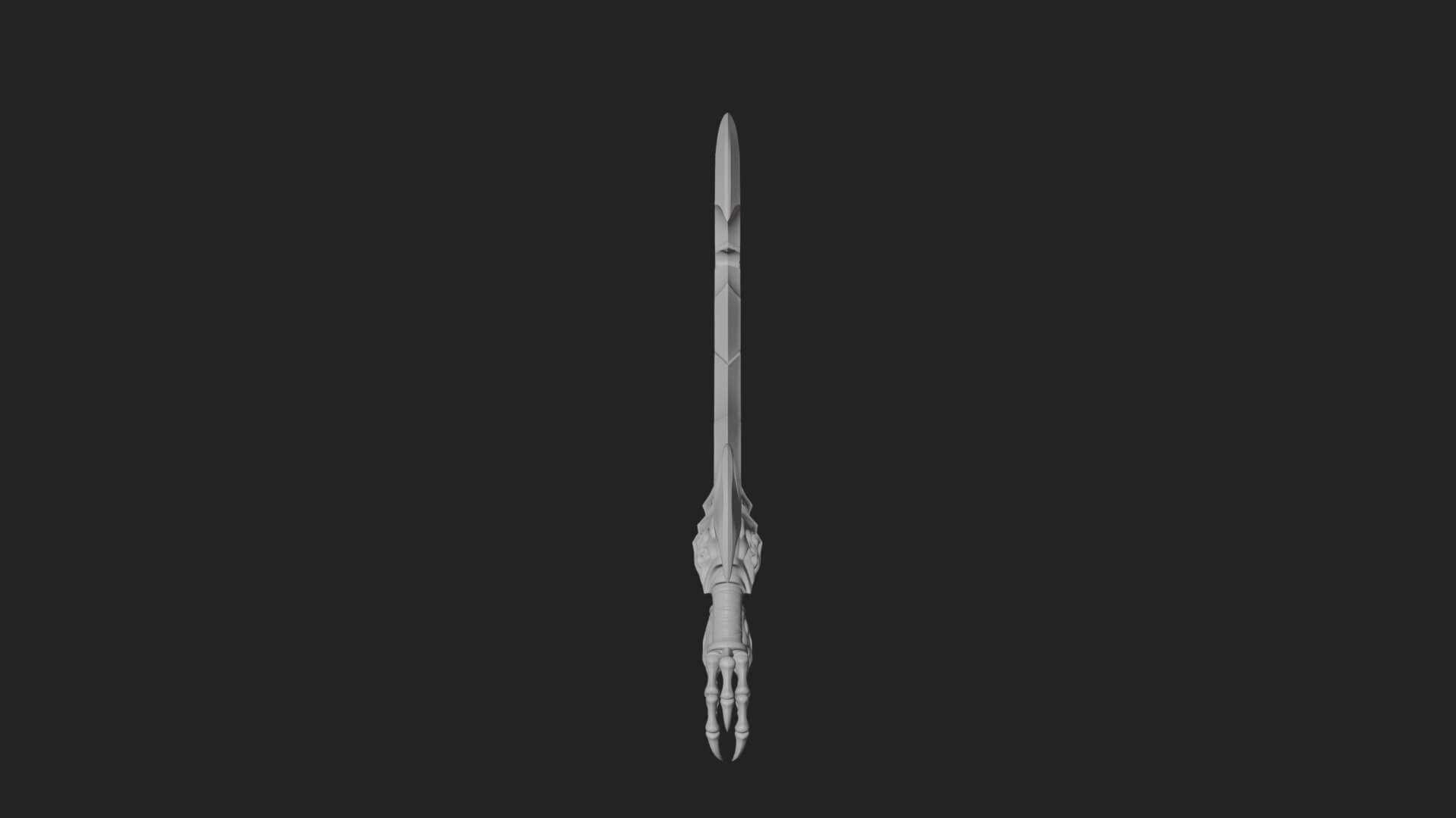 Twin Clawed Glaive Pair Model Design 1 3D Print Model 3D Model