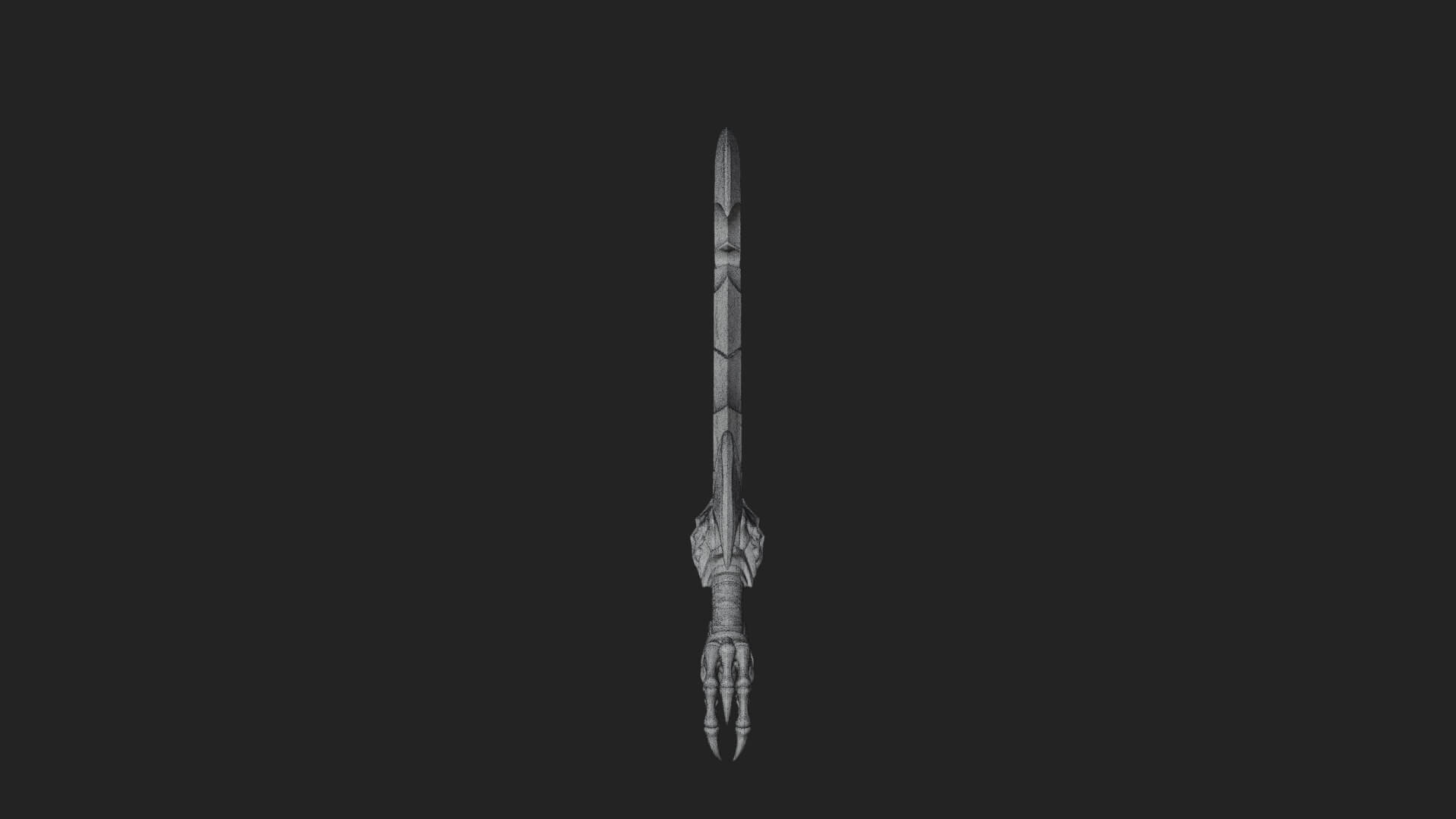 Twin Clawed Glaive Pair Model Design 1 3D Print Model 3D Model