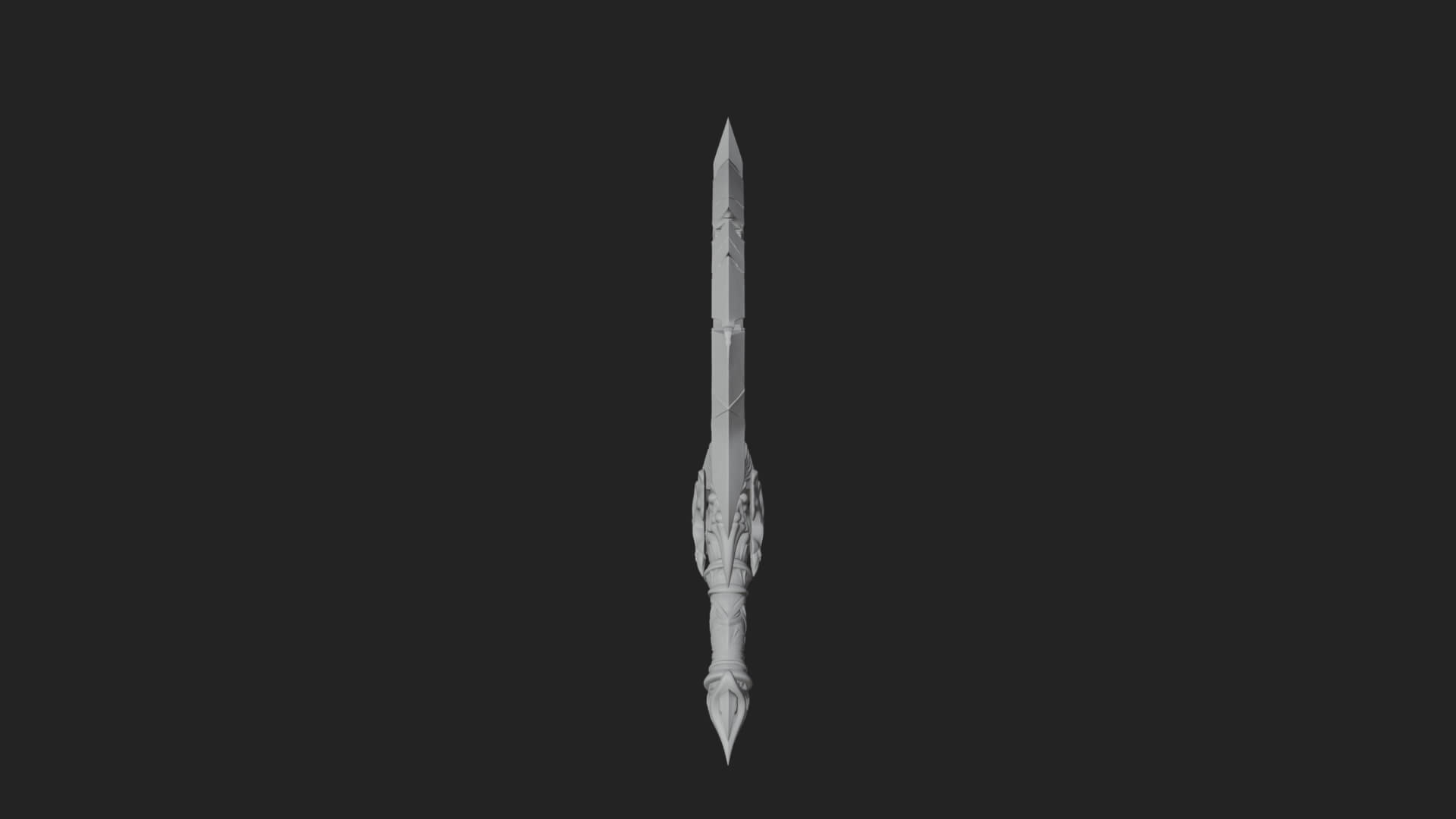Twin Clawed Glaive Pair Model Design 2 3D Print Model 3D Model