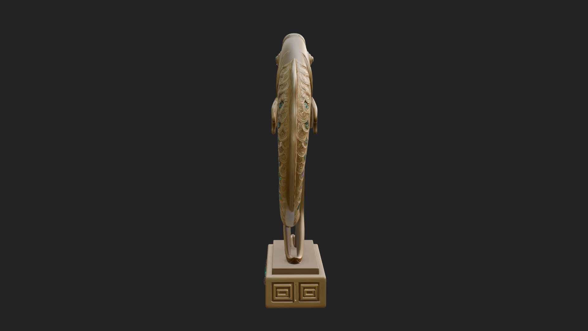 Twin Fish Arch Ornament Design 1 3D Print Model 3D Model