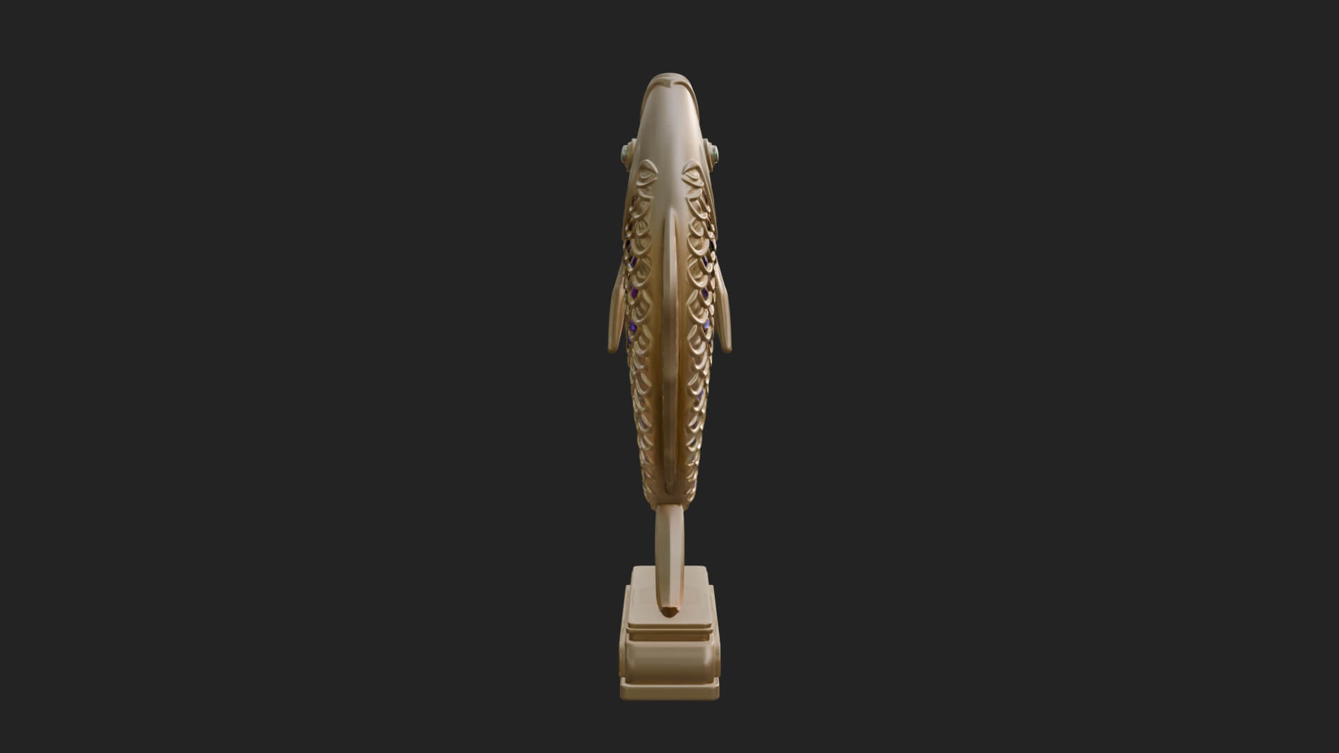 Twin Fish Arch Ornament Design 2 3D Print Model 3D Model
