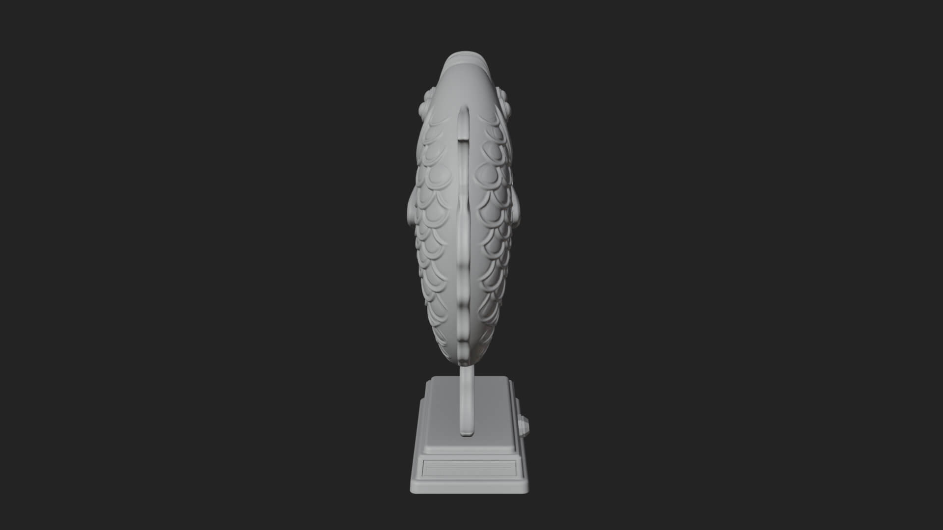 Twin Fish Arch Ornament Design 4 3D Print Model 3D Model