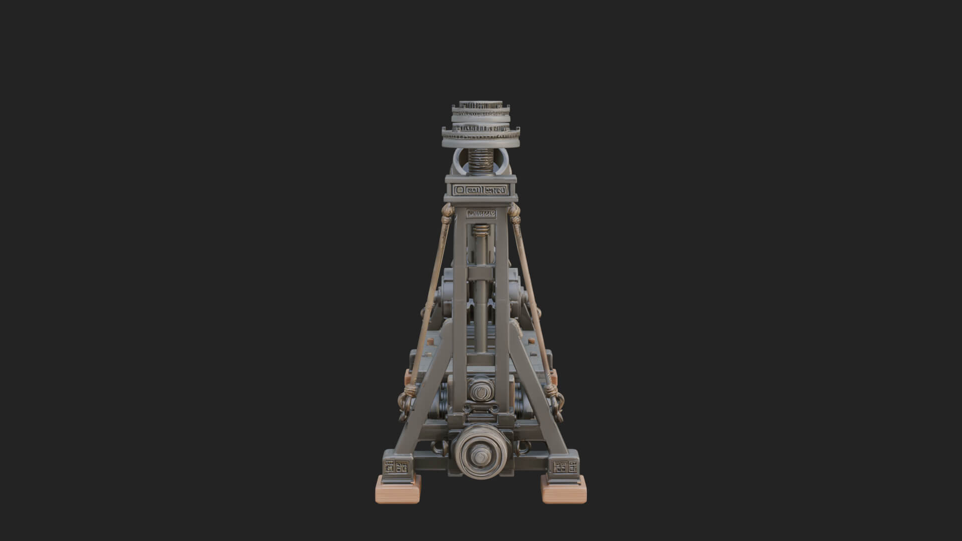 Twin Post Torsion Catapult Model Design 1 3D Print Model 3D Model