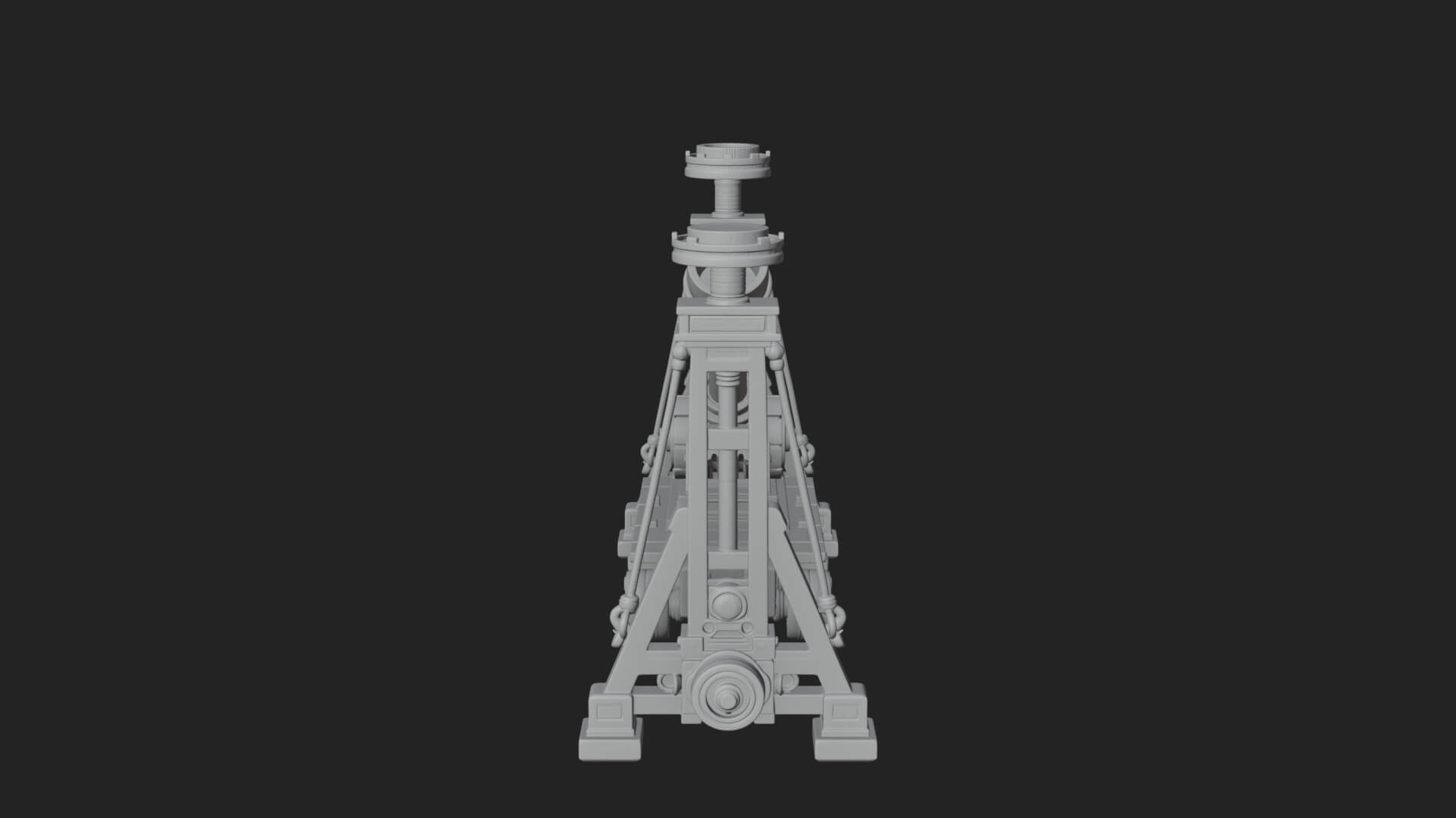 Twin Post Torsion Catapult Model Design 1 3D Print Model 3D Model