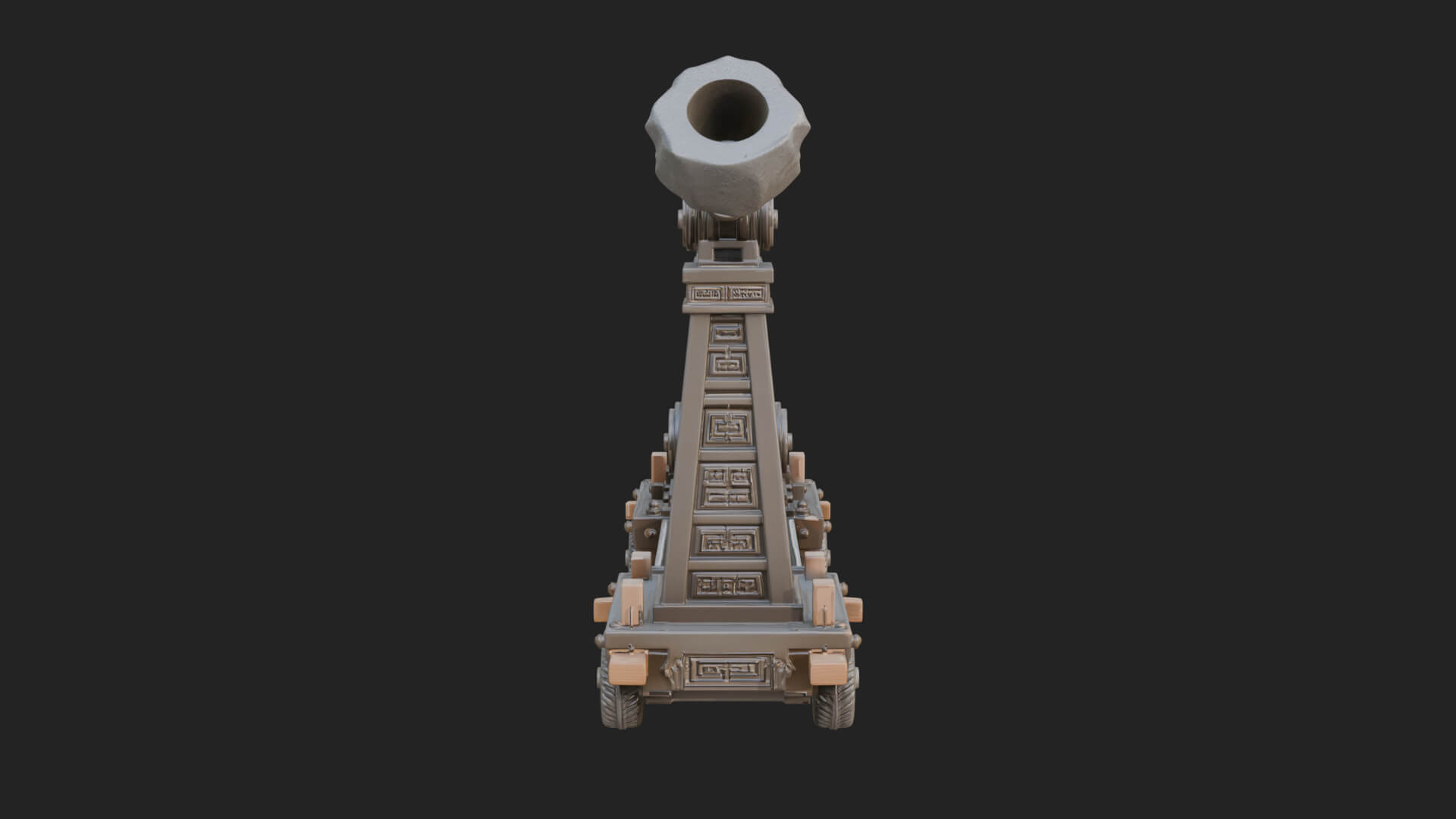 Twin Post Torsion Catapult Model Design 3 3D Print Model 3D Model