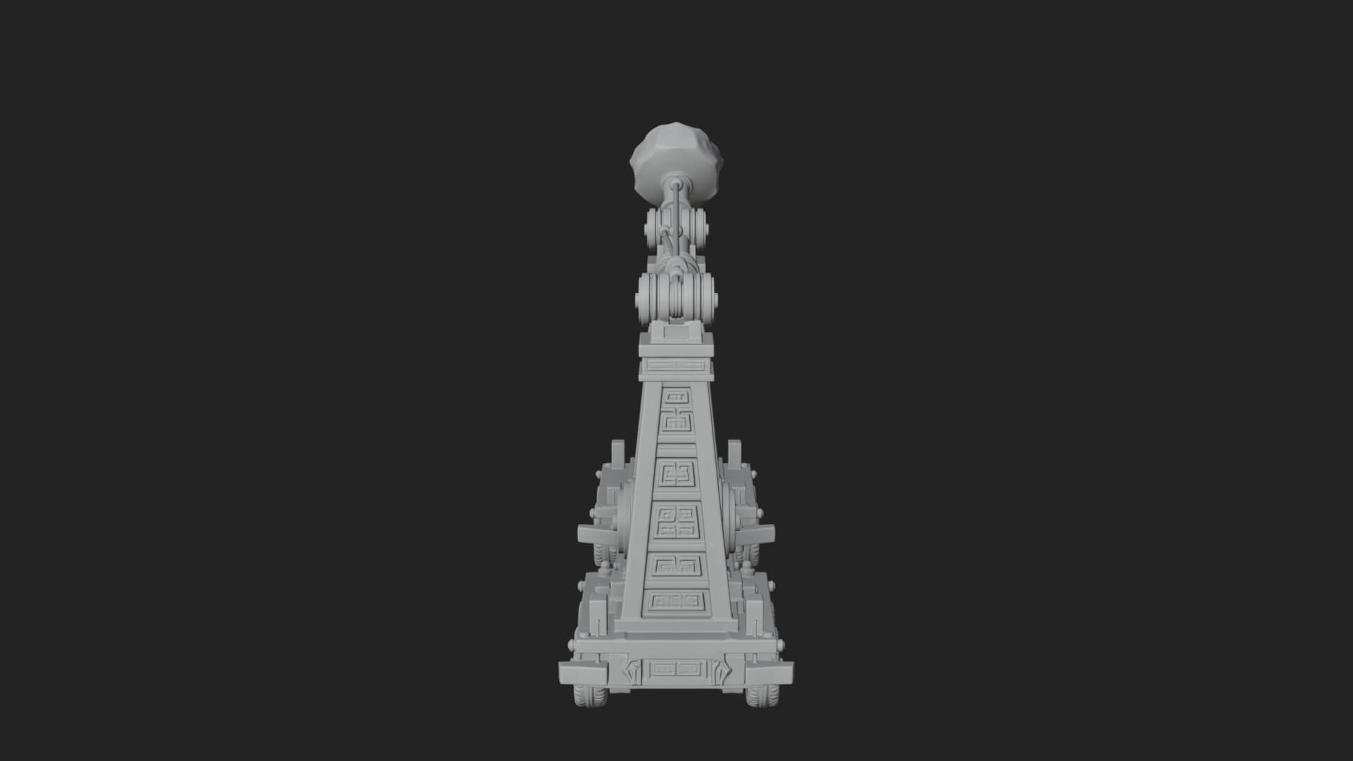 Twin Post Torsion Catapult Model Design 3 3D Print Model 3D Model