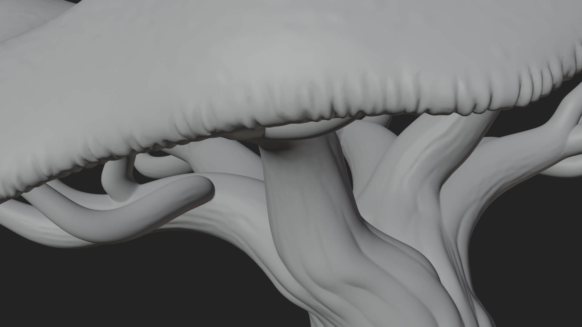Twisted Root Canopy Tree Model Design 1 3D Print Model 3D Model