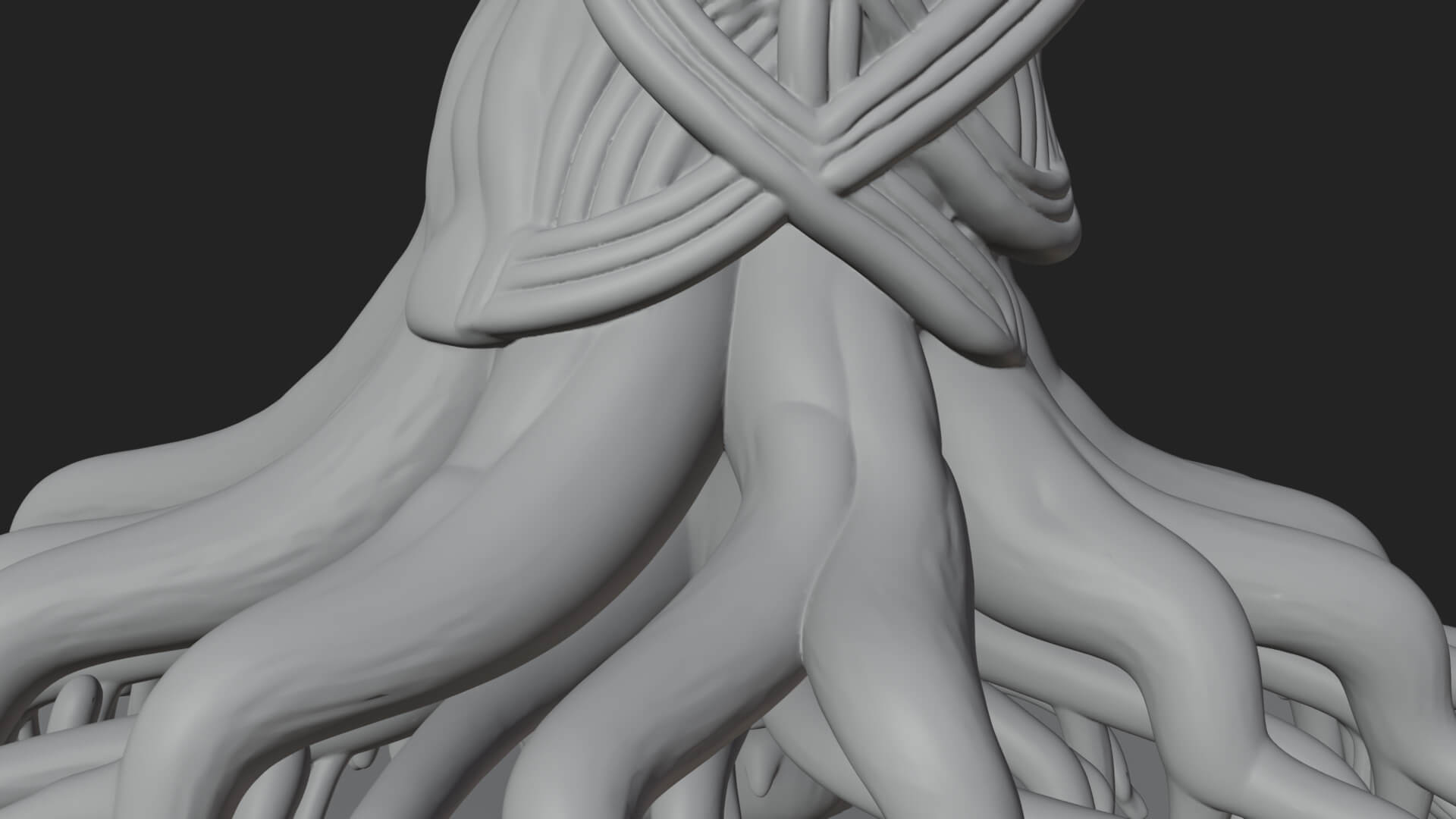 Twisted Root Canopy Tree Model Design 1 3D Print Model 3D Model