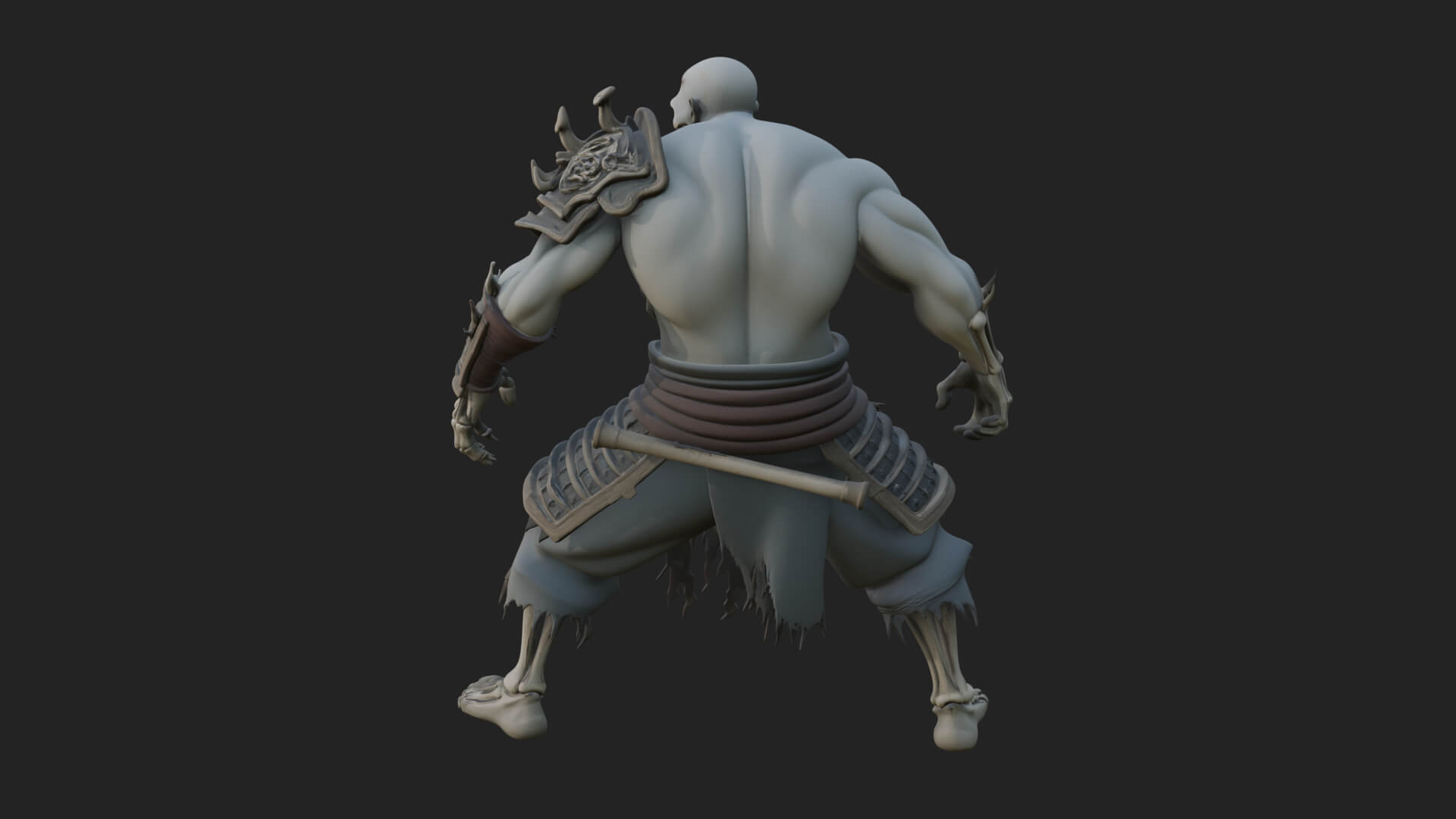 Undead Ghoul Statue Design 1 3D Print Model 3D Model