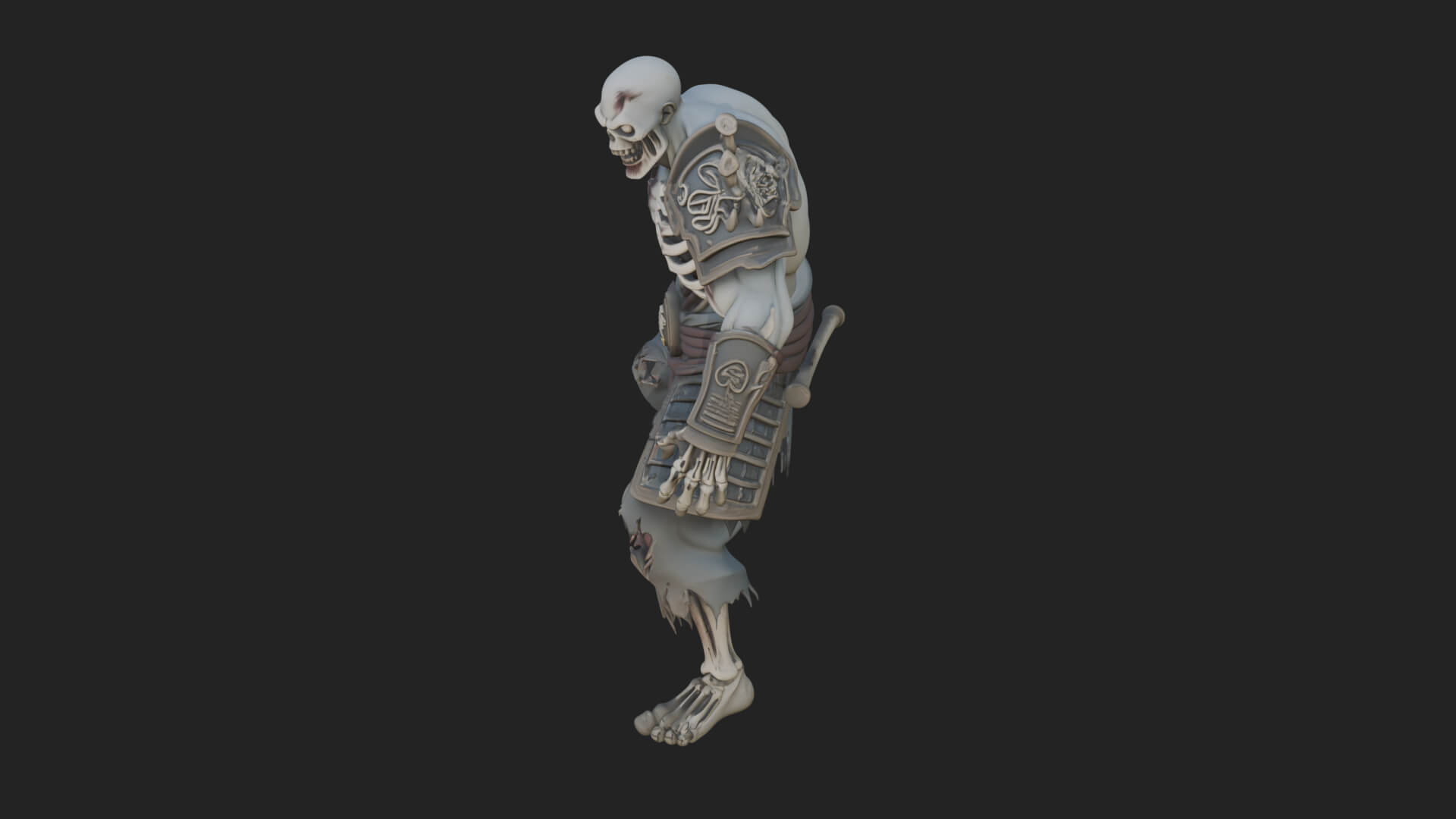 Undead Ghoul Statue Design 1 3D Print Model 3D Model