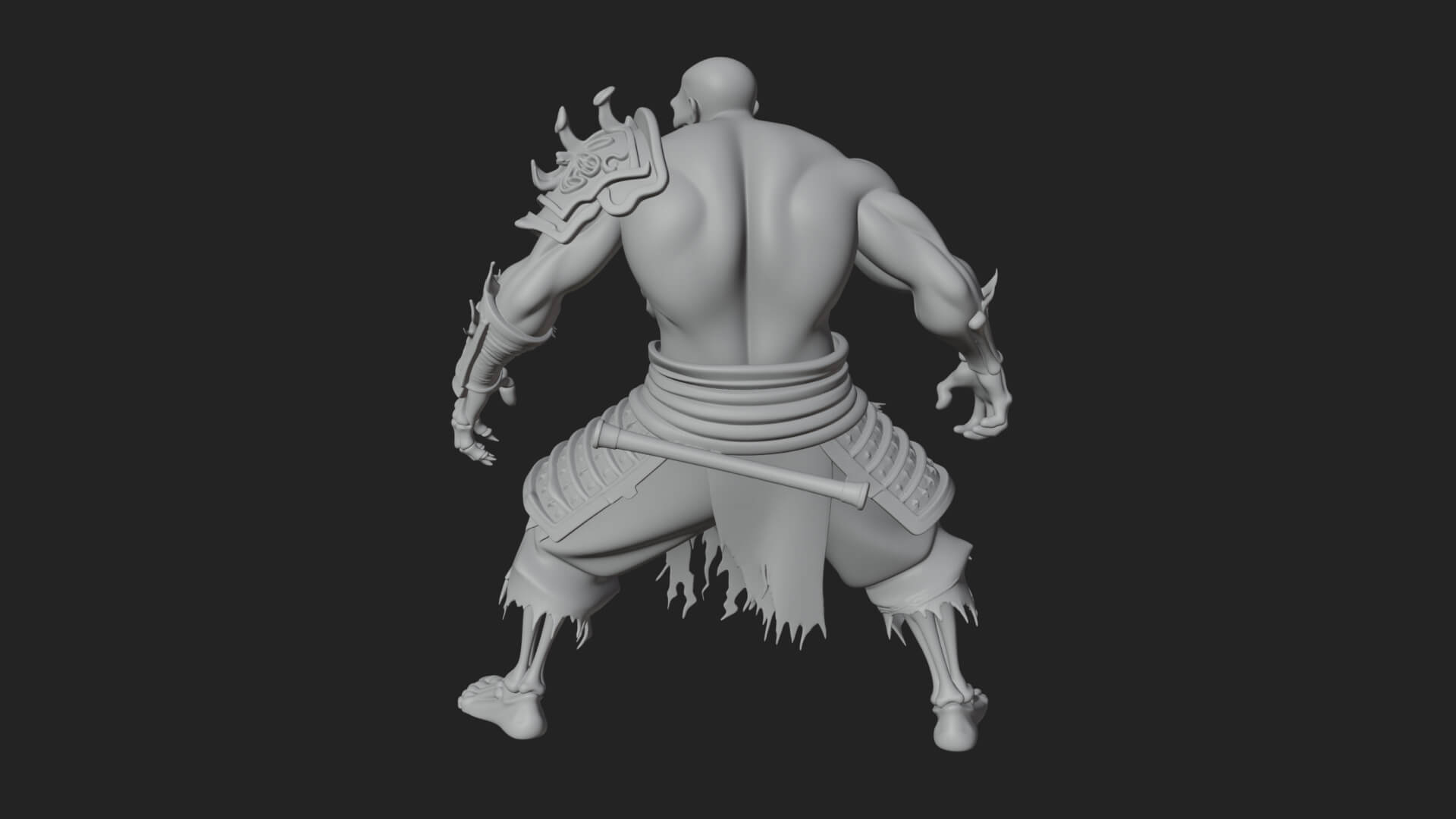 Undead Ghoul Statue Design 1 3D Print Model 3D Model