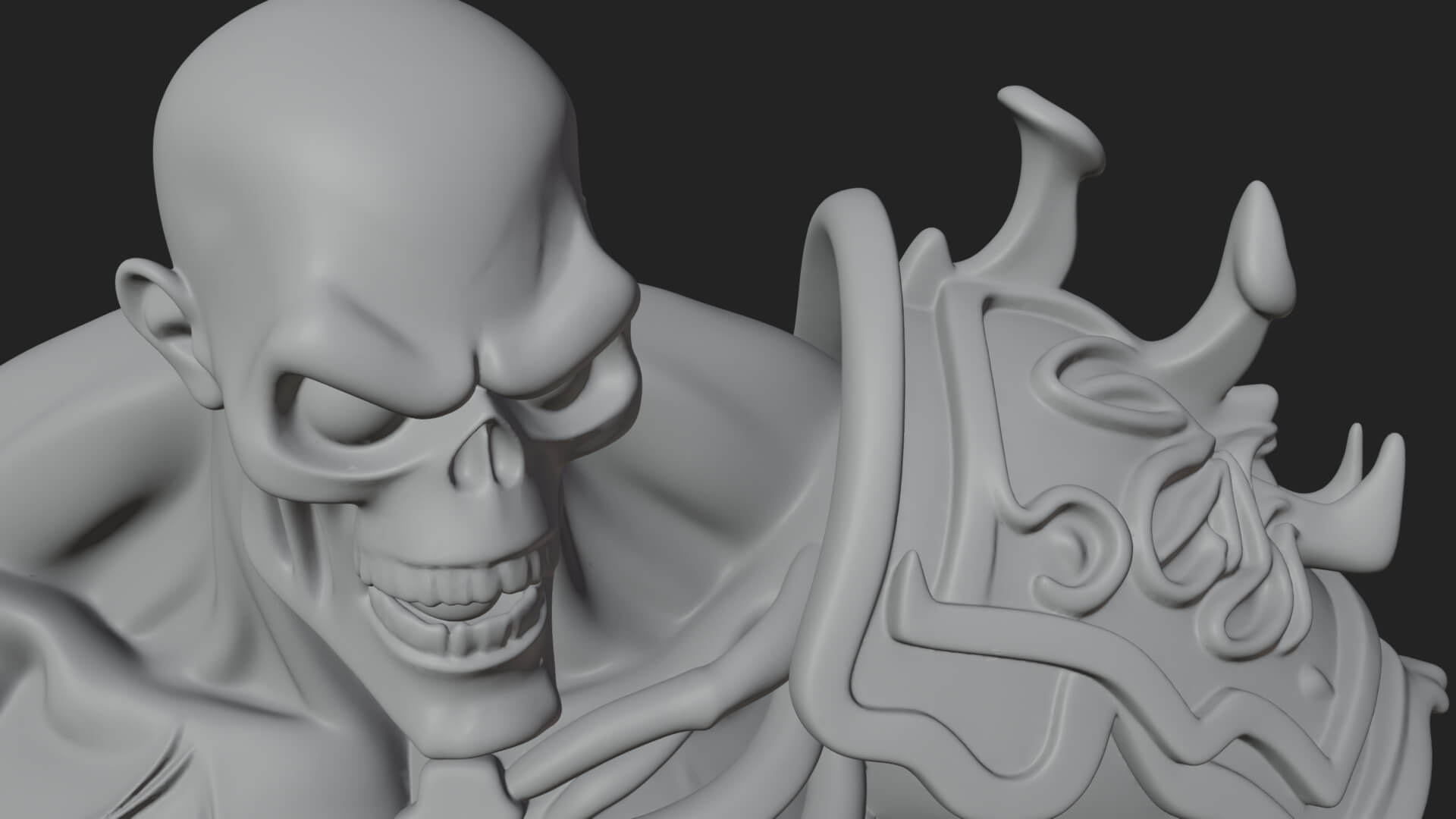 Undead Ghoul Statue Design 1 3D Print Model 3D Model