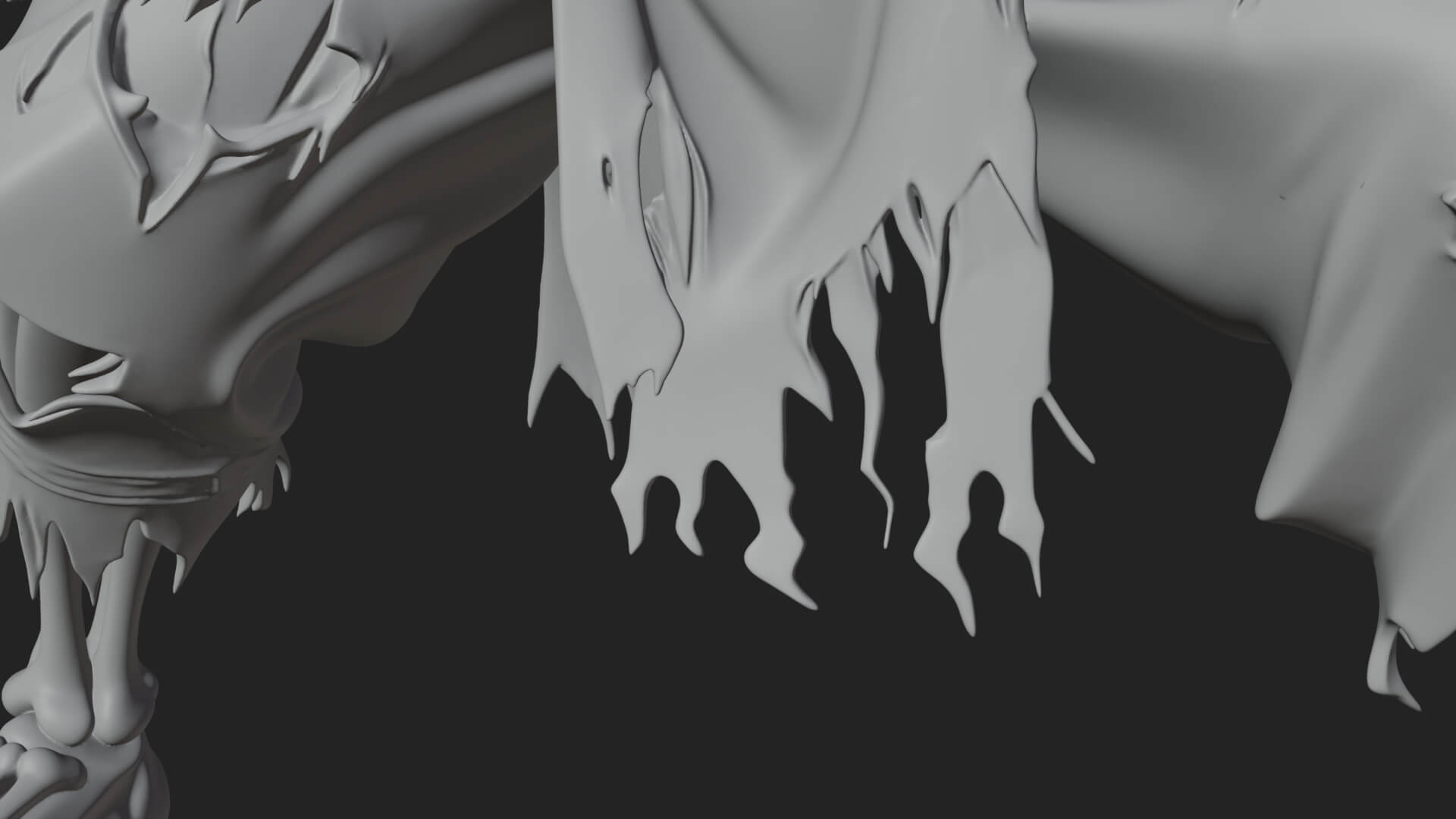 Undead Ghoul Statue Design 1 3D Print Model 3D Model