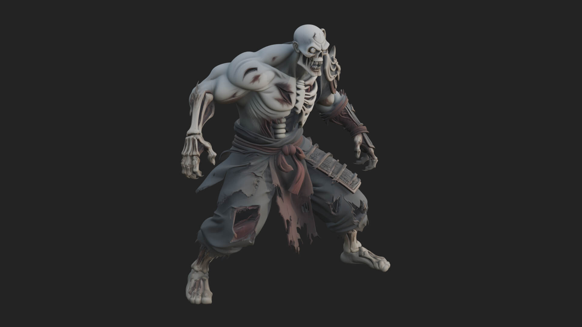 Undead Ghoul Statue Design 2 3D Print Model 3D Model