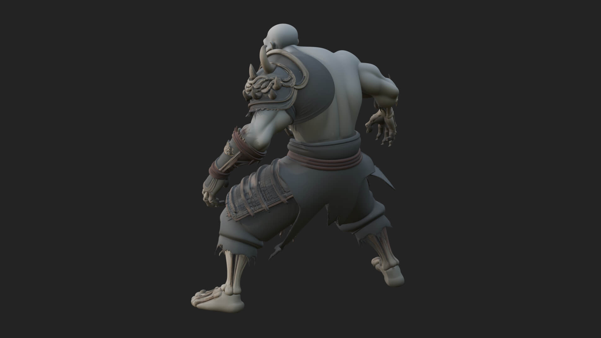 Undead Ghoul Statue Design 2 3D Print Model 3D Model