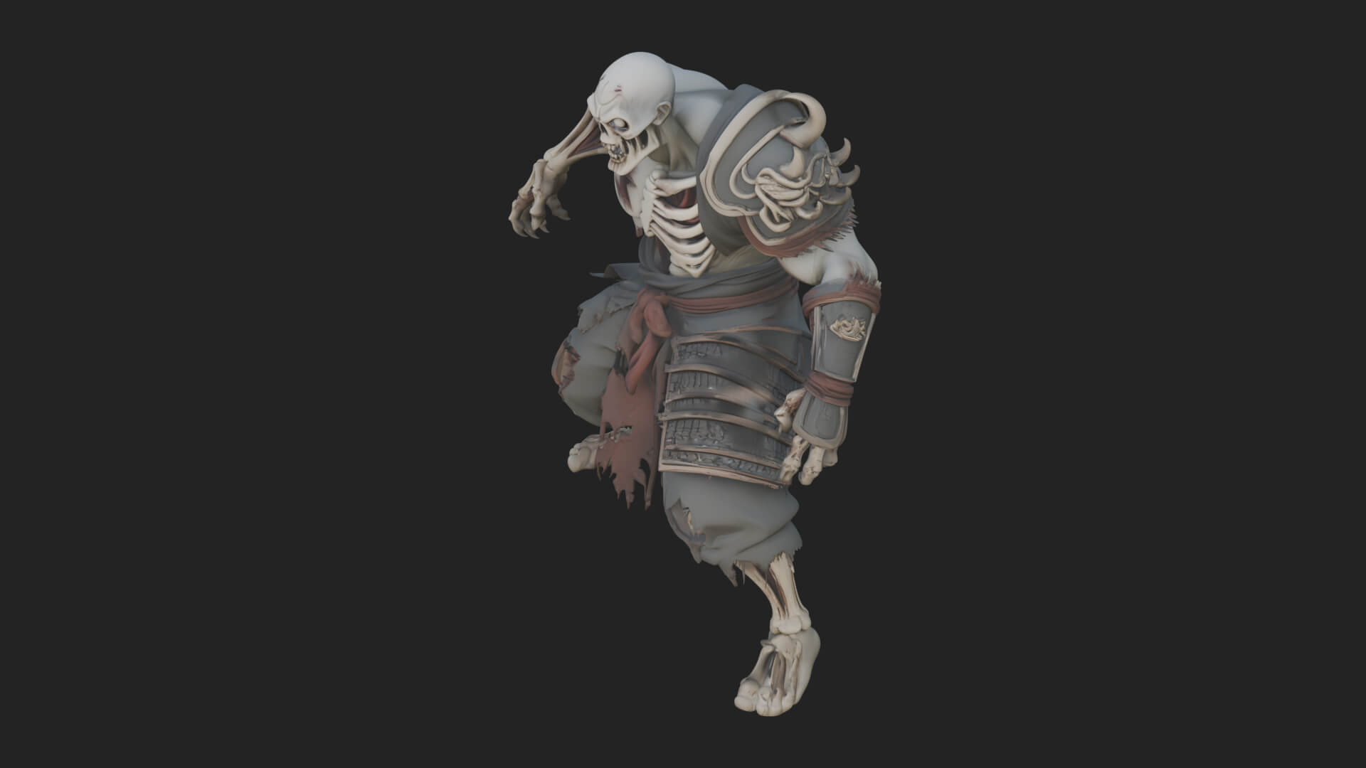 Undead Ghoul Statue Design 2 3D Print Model 3D Model