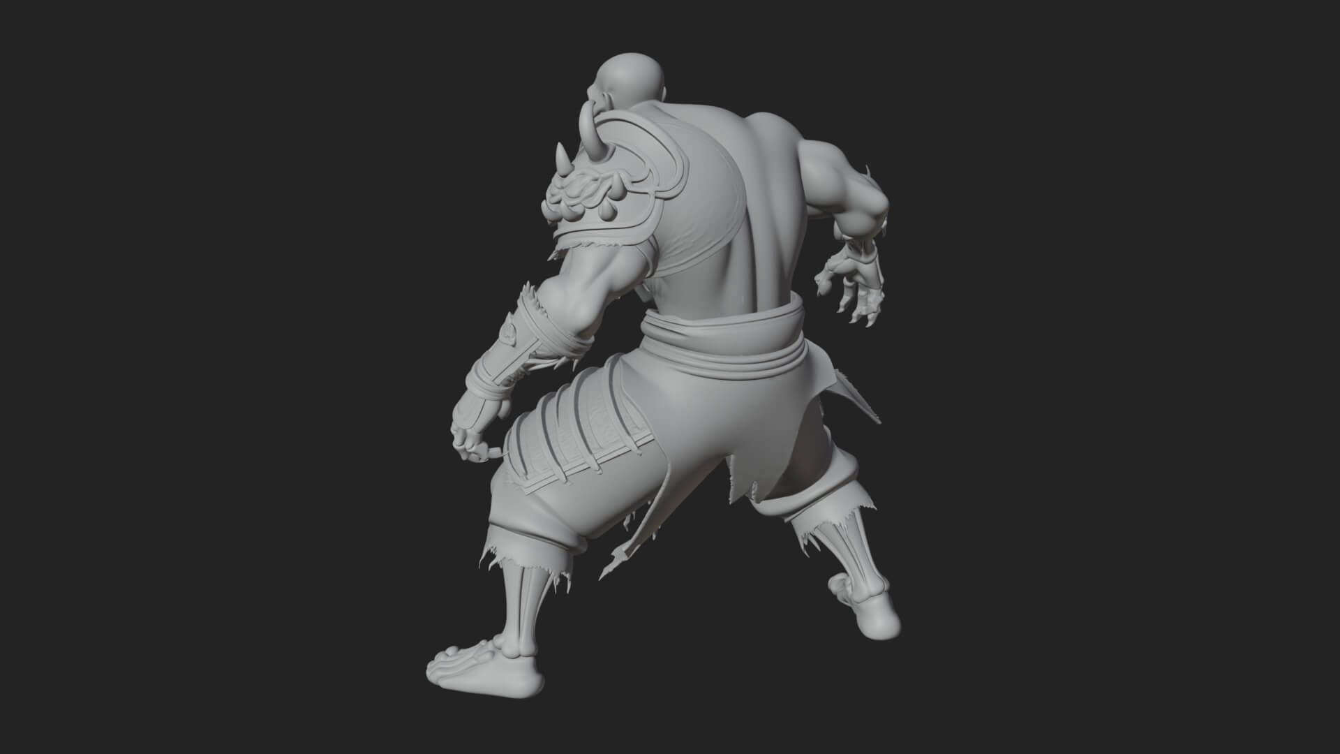 Undead Ghoul Statue Design 2 3D Print Model 3D Model