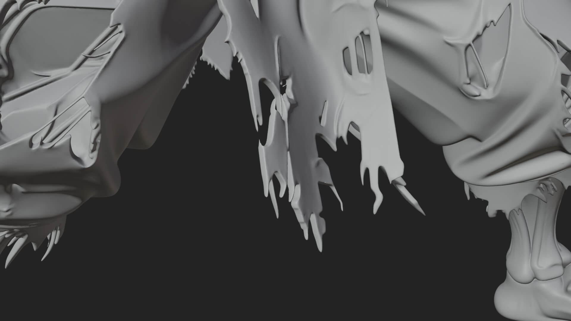 Undead Ghoul Statue Design 2 3D Print Model 3D Model