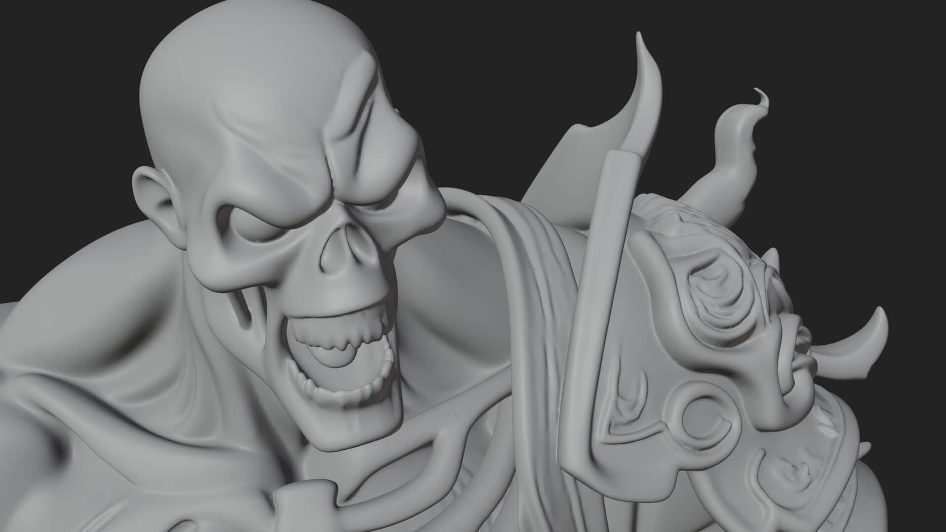 Undead Ghoul Statue Design 3 3D Print Model 3D Model