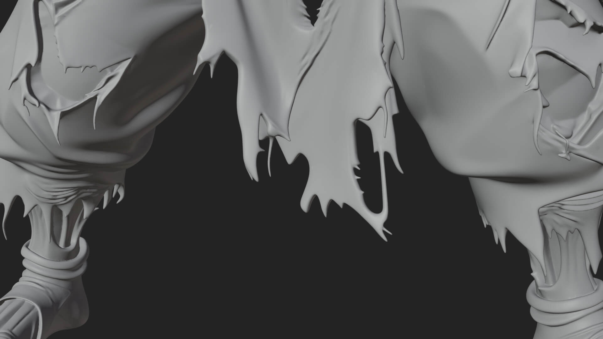 Undead Ghoul Statue Design 3 3D Print Model 3D Model
