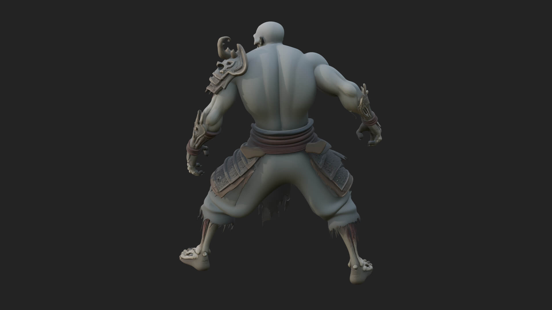 Undead Ghoul Statue Design 4 3D Print Model 3D Model
