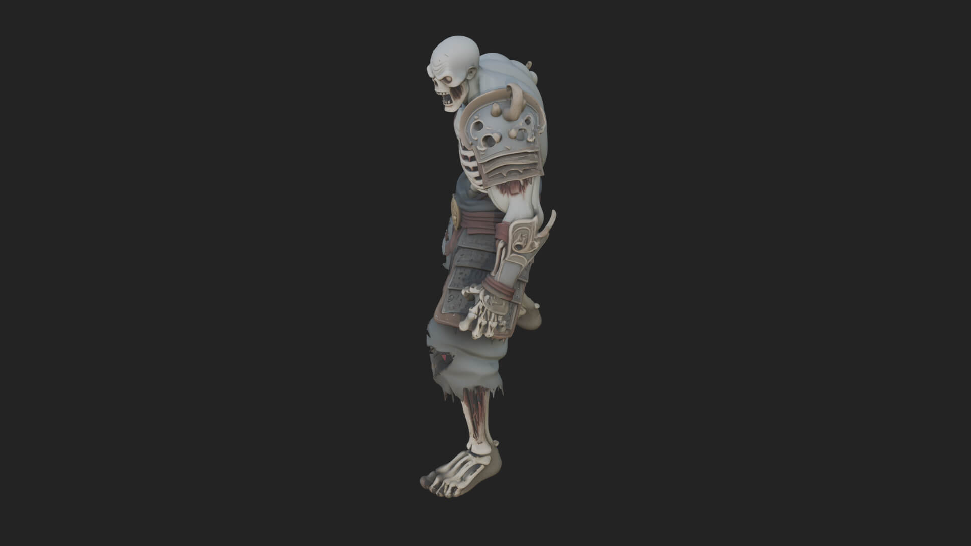 Undead Ghoul Statue Design 4 3D Print Model 3D Model