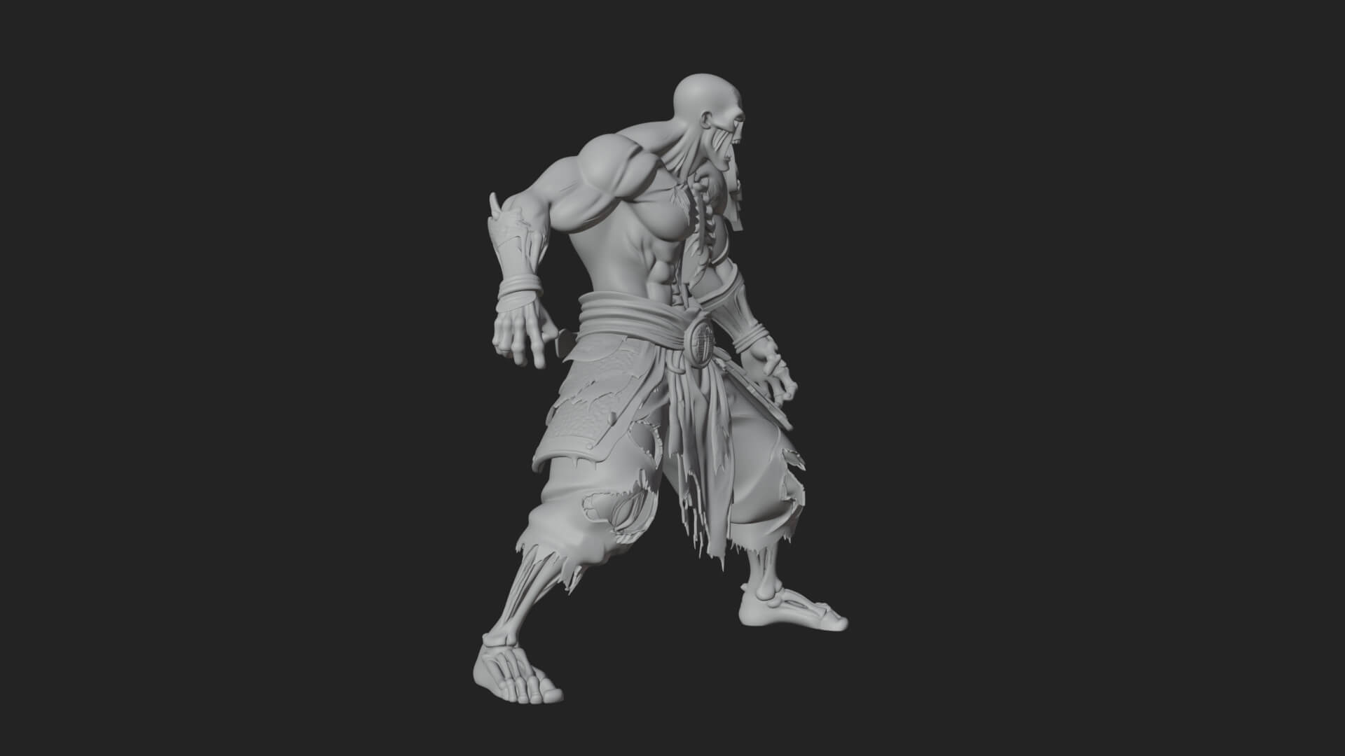 Undead Ghoul Statue Design 4 3D Print Model 3D Model