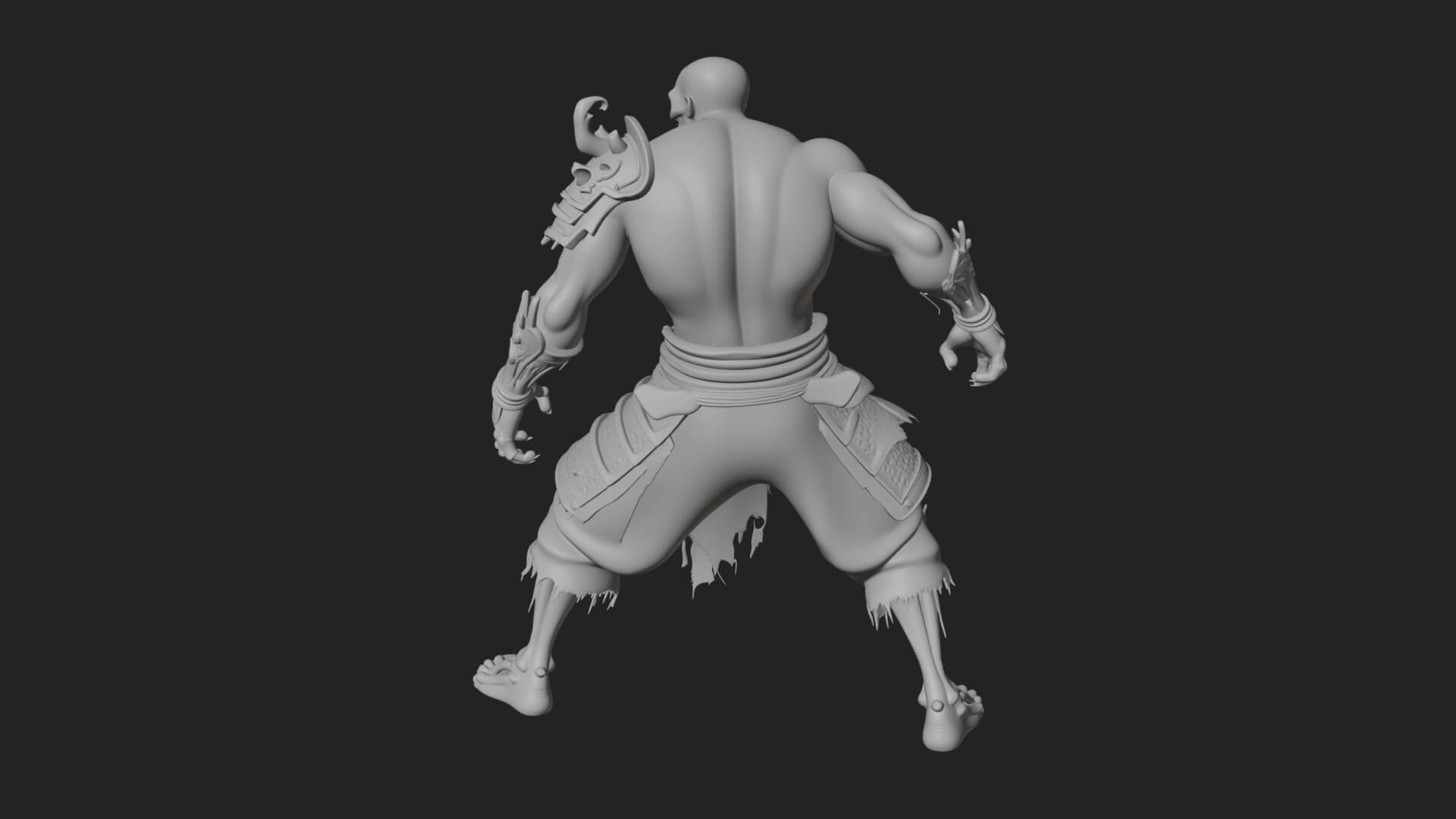 Undead Ghoul Statue Design 4 3D Print Model 3D Model
