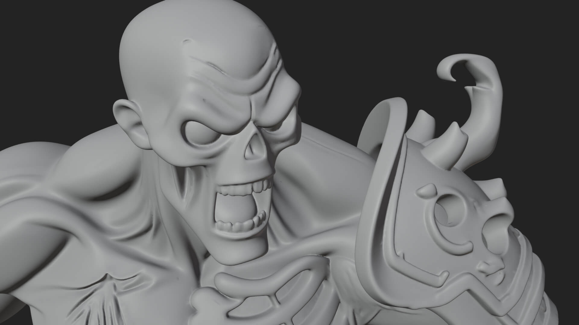 Undead Ghoul Statue Design 4 3D Print Model 3D Model