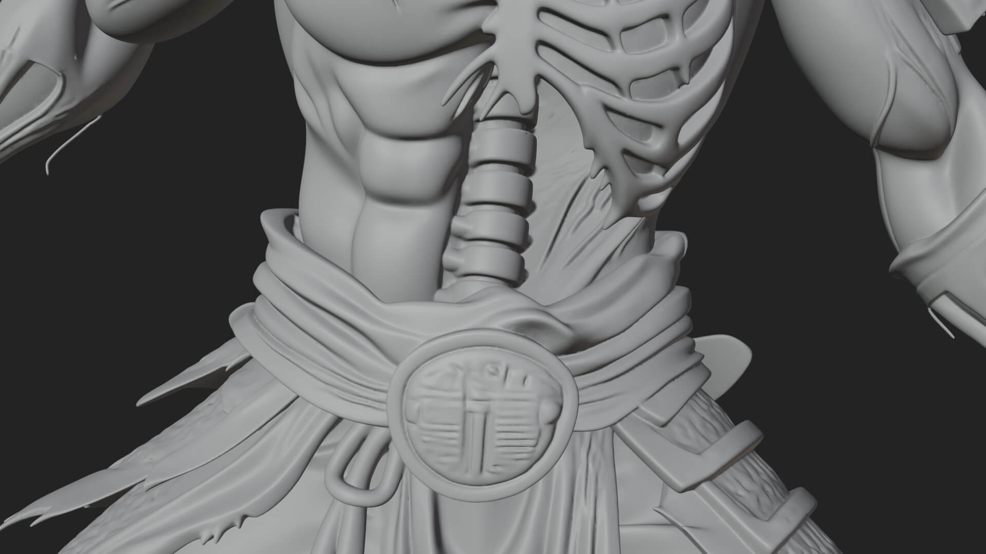 Undead Ghoul Statue Design 4 3D Print Model 3D Model