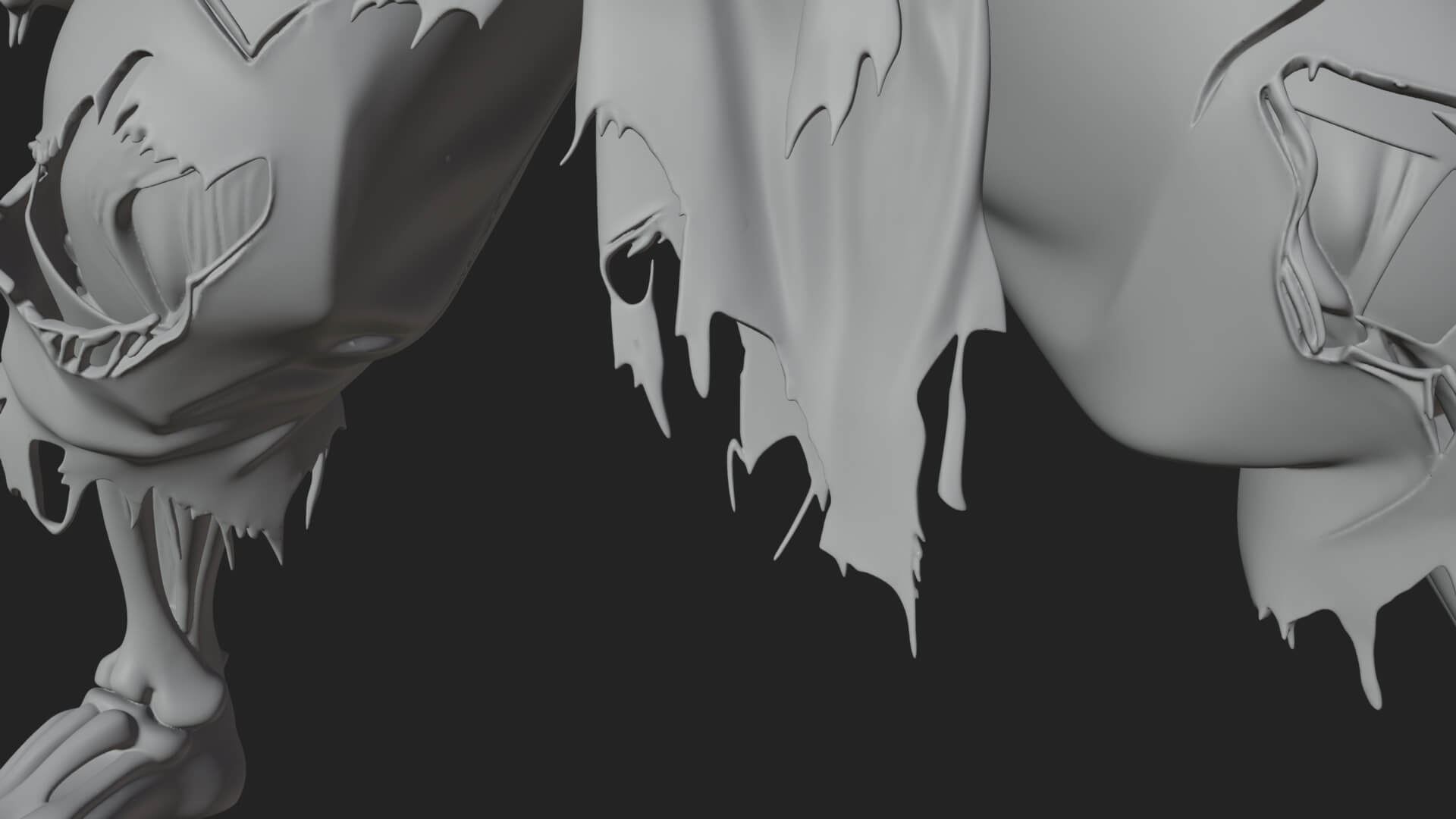 Undead Ghoul Statue Design 4 3D Print Model 3D Model