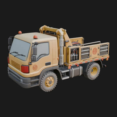 Utility Service Truck Model Design 1 3D Print Model