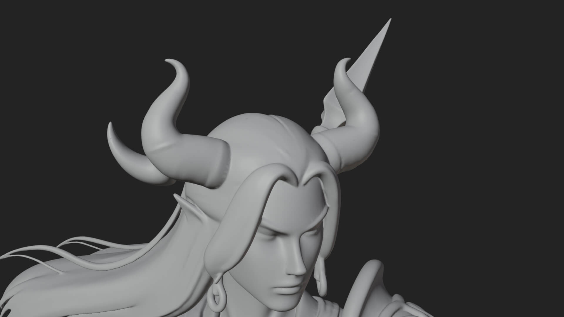 Valkyrie with Spear Statue Design 10 3D Print Model 3D Model