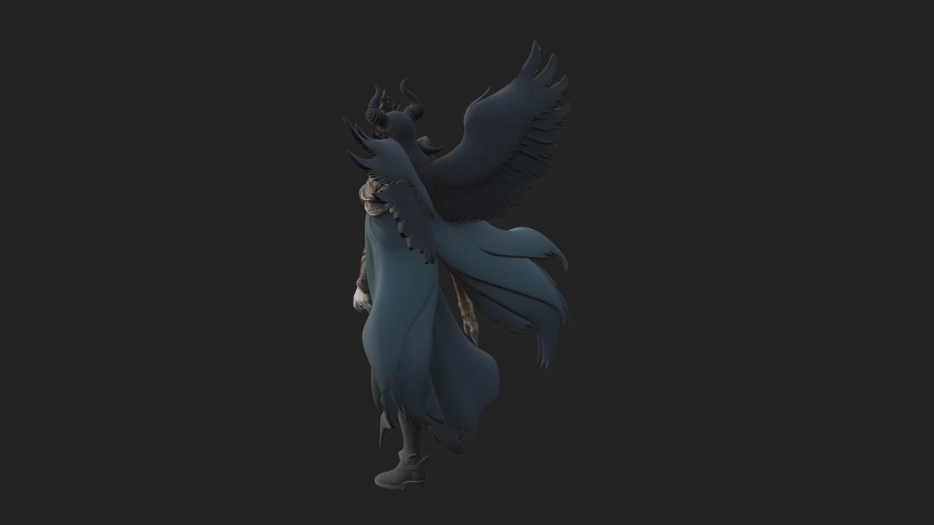Valkyrie with Spear Statue Design 11 3D Print Model 3D Model