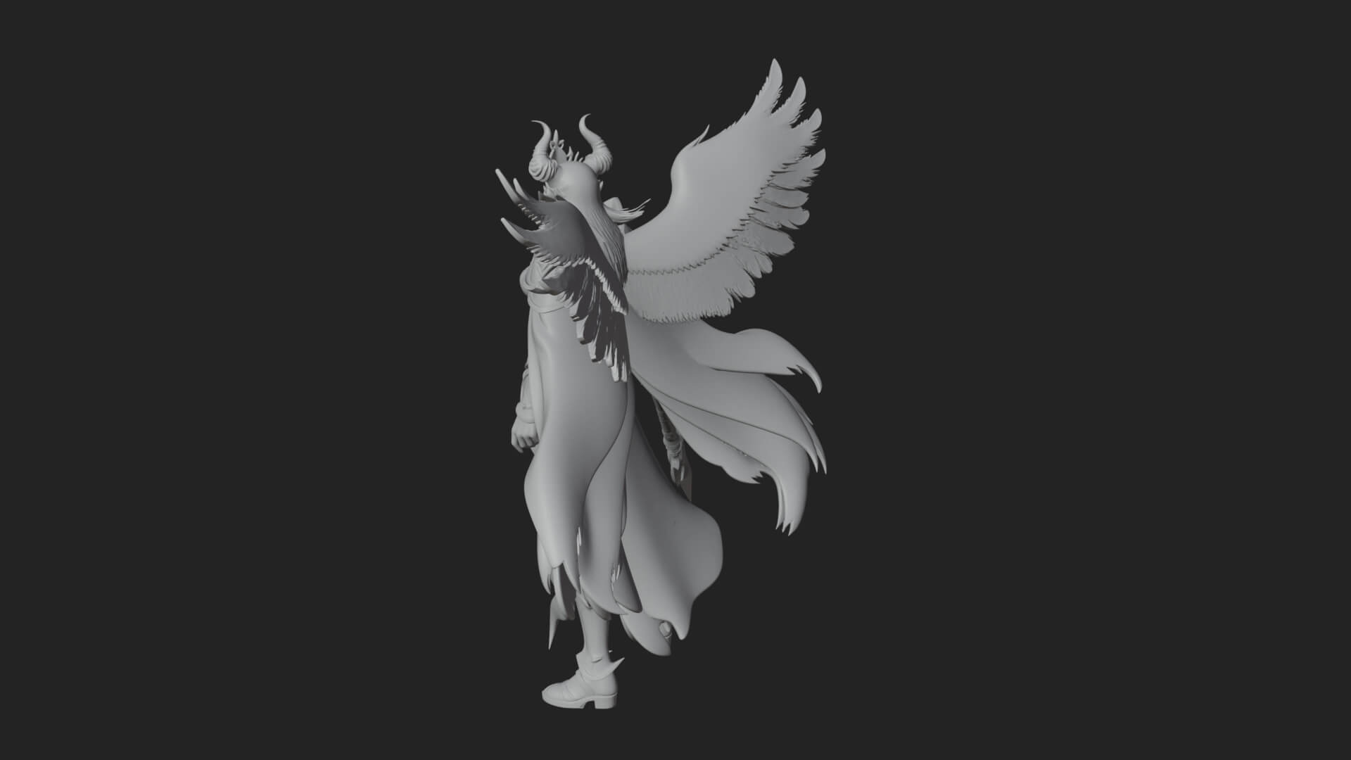 Valkyrie with Spear Statue Design 11 3D Print Model 3D Model