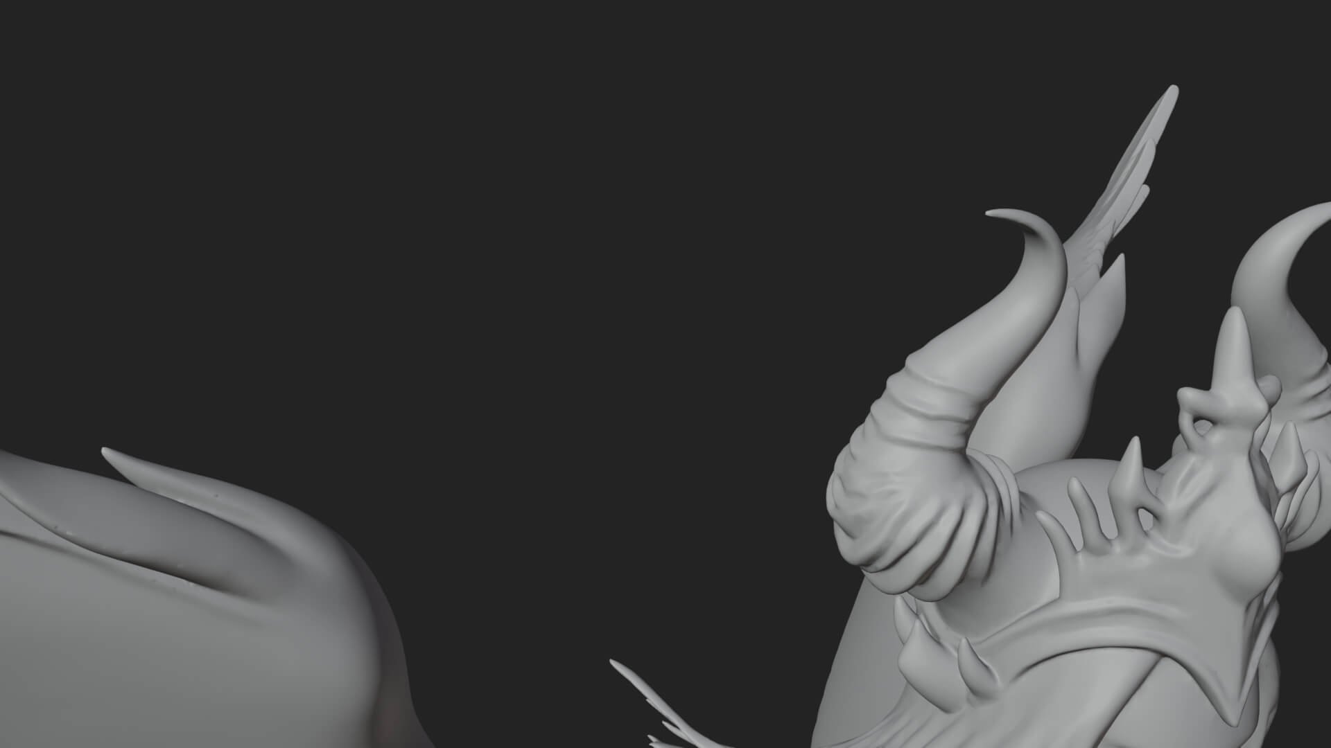 Valkyrie with Spear Statue Design 11 3D Print Model 3D Model