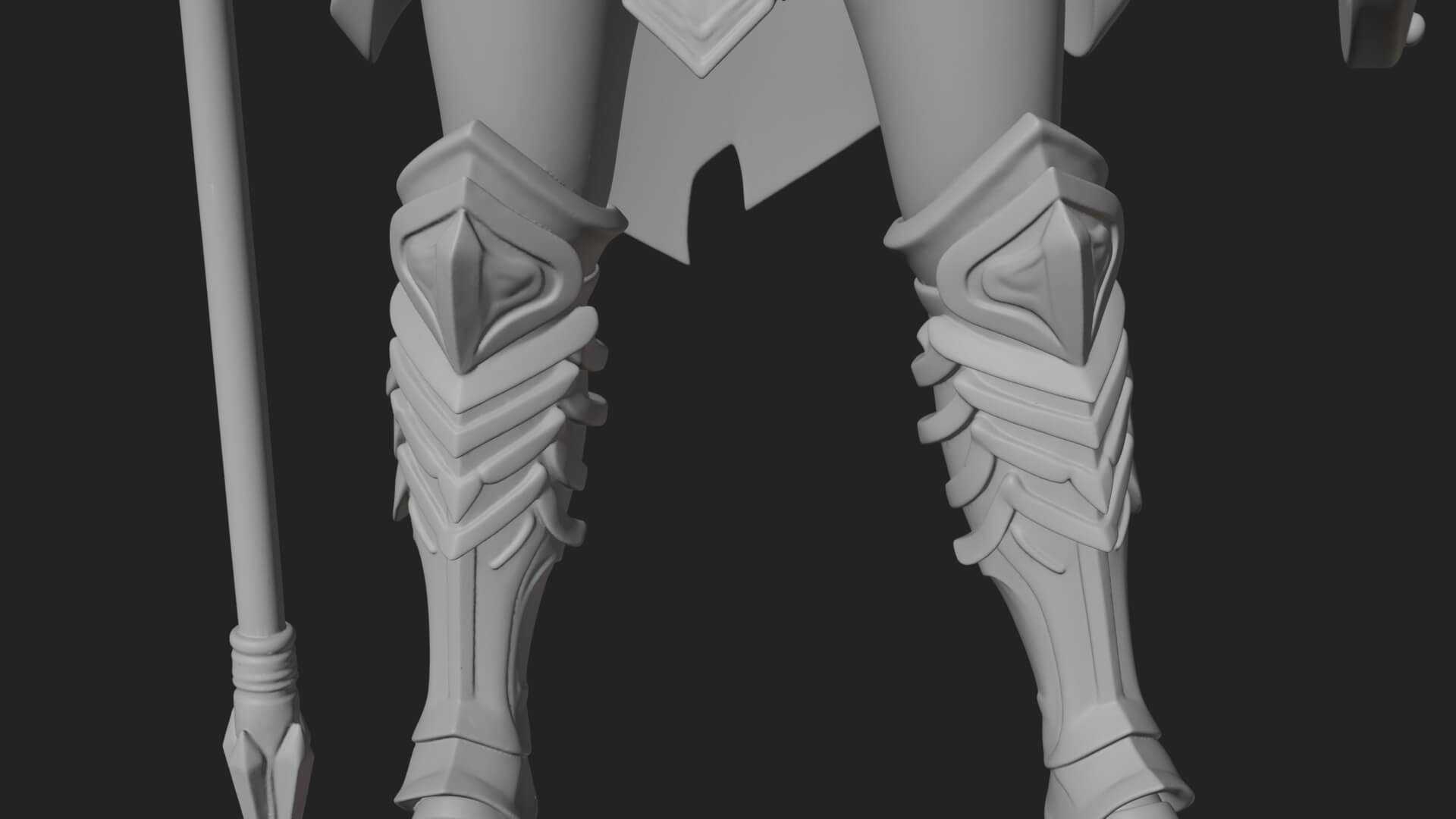 Valkyrie with Spear Statue Design 13 3D Print Model 3D Model