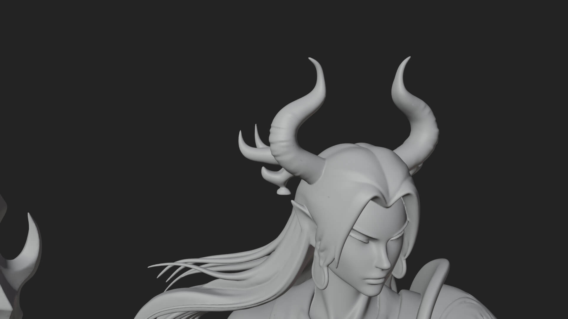 Valkyrie with Spear Statue Design 14 3D Print Model 3D Model