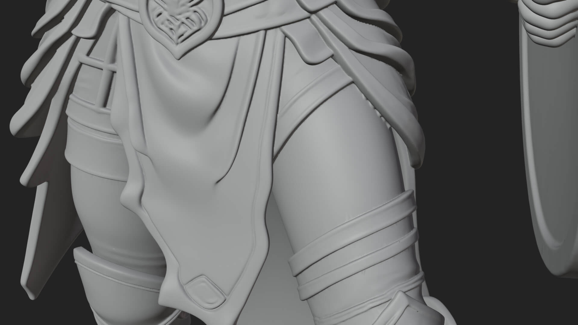 Valkyrie with Spear Statue Design 18 3D Print Model 3D Model