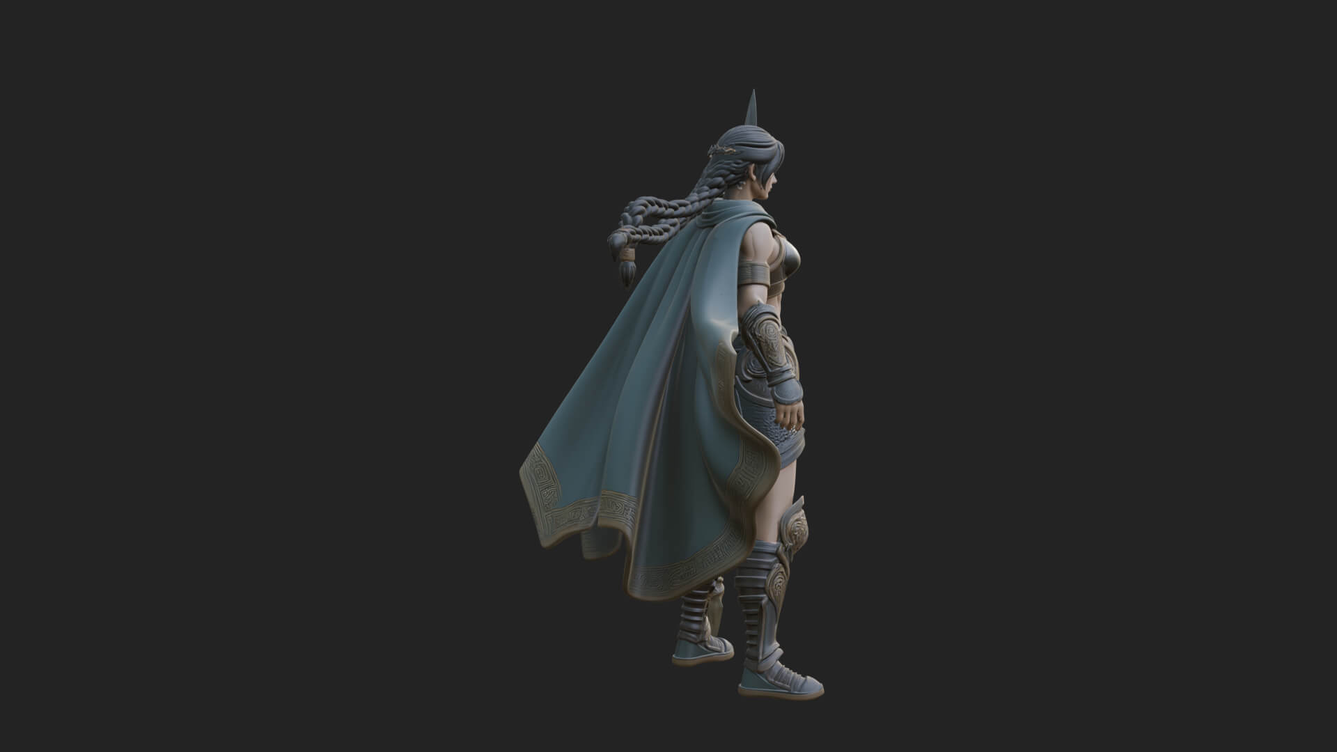 Valkyrie with Spear Statue Design 19 3D Print Model 3D Model