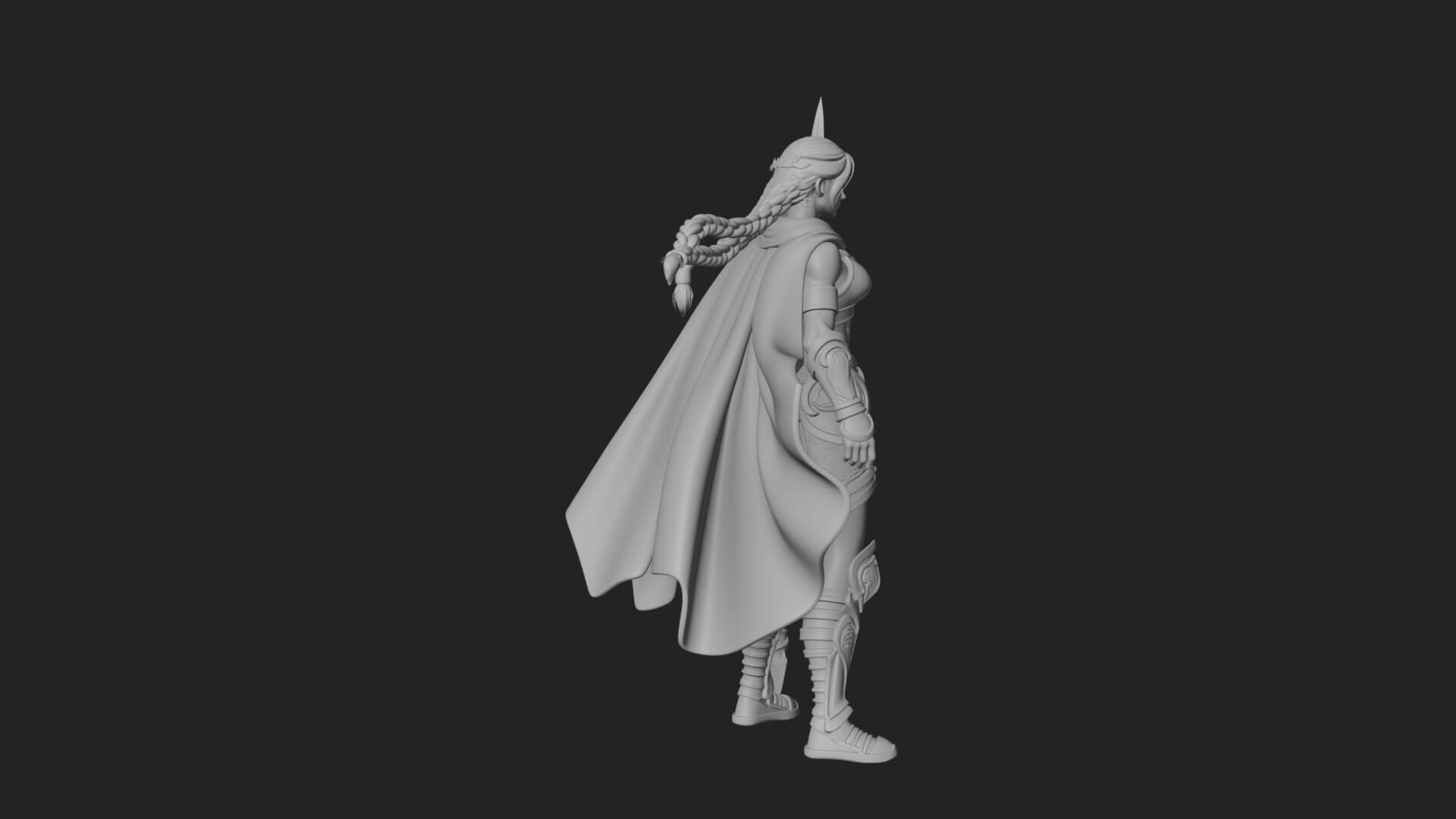Valkyrie with Spear Statue Design 19 3D Print Model 3D Model