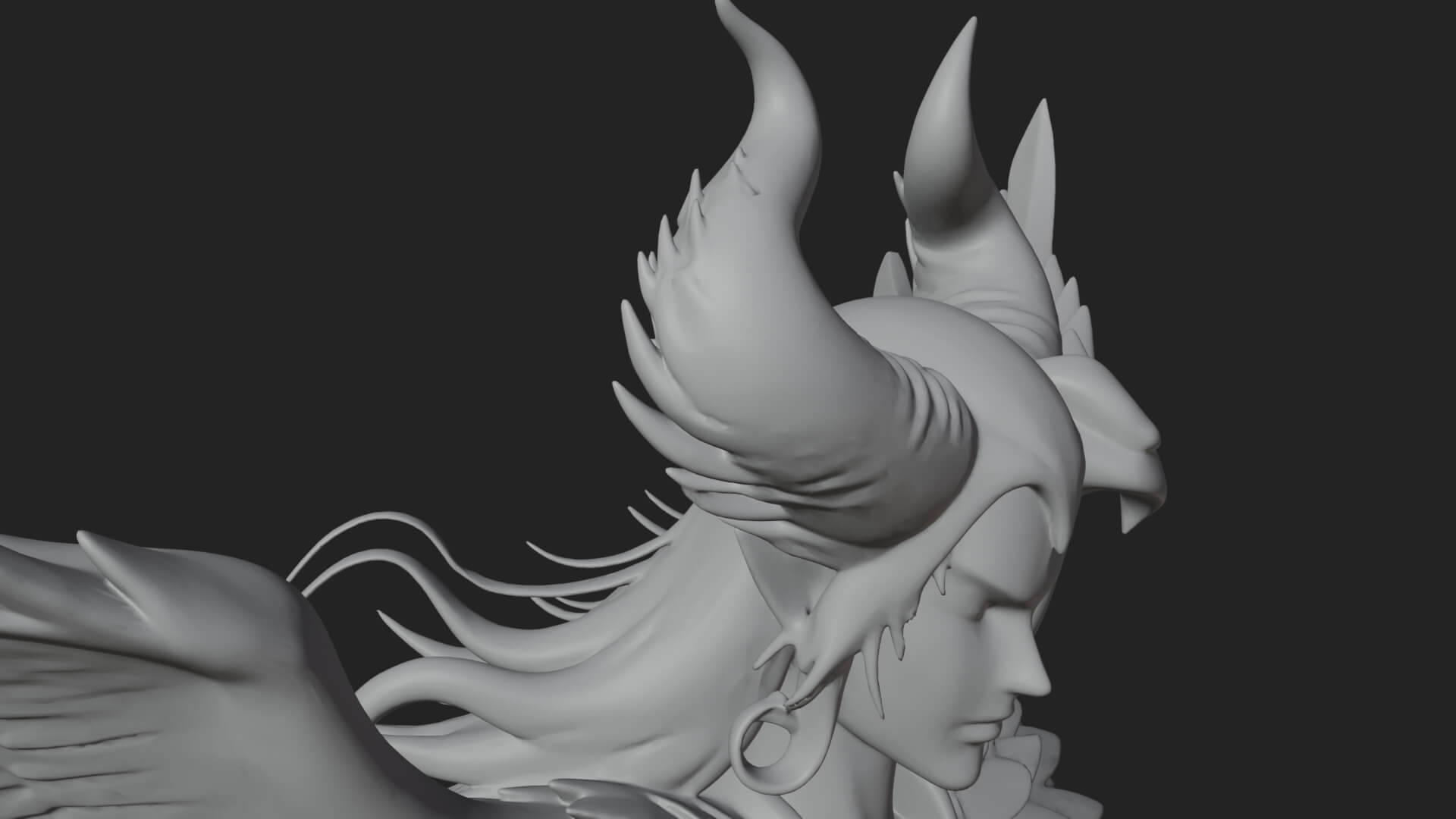 Valkyrie with Spear Statue Design 20 3D Print Model 3D Model
