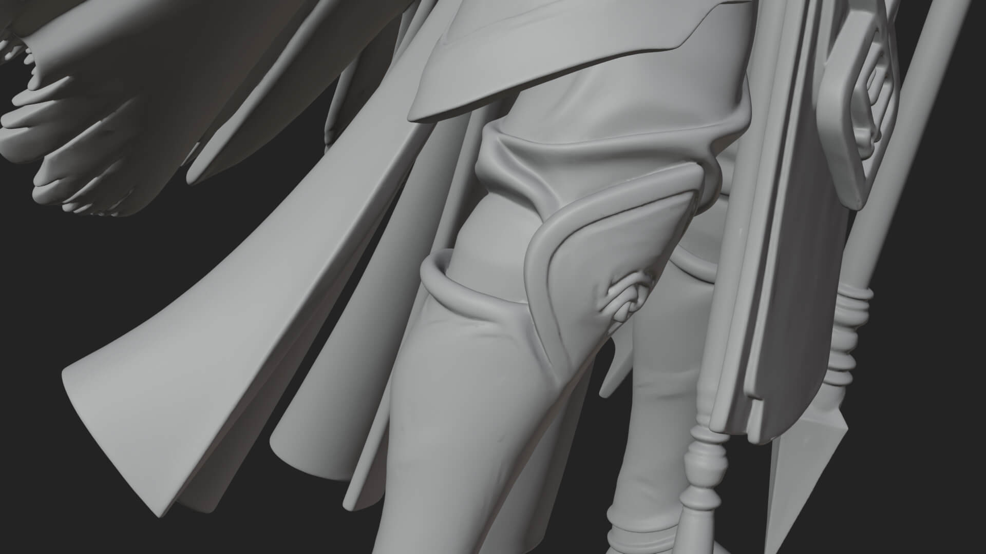 Valkyrie with Spear Statue Design 20 3D Print Model 3D Model