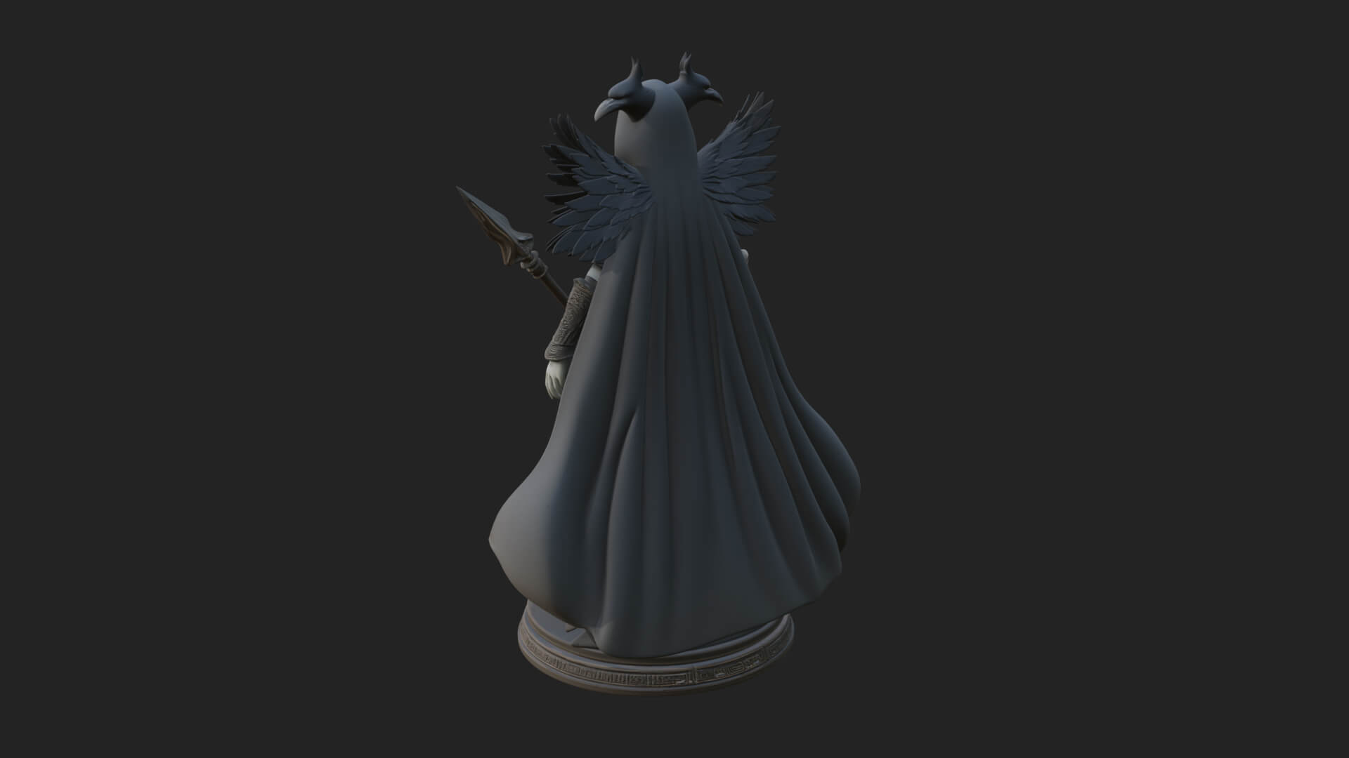 Valkyrie with Spear Statue Design 22 3D Print Model 3D Model